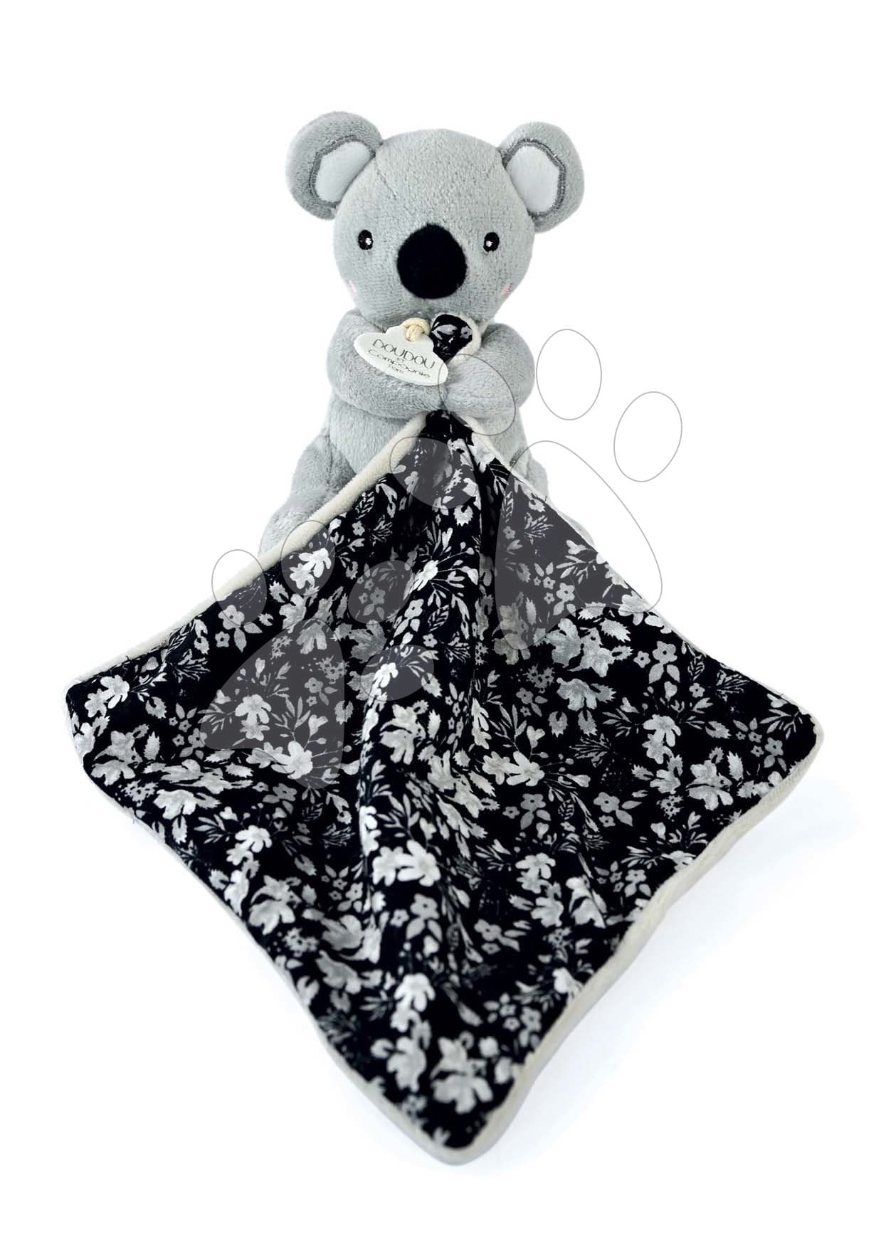 Plyšová koala na maznanie Boh'aime Doudou et Compagnie sivá so vzorom 12 cm v darčekovom balení od 0 mes