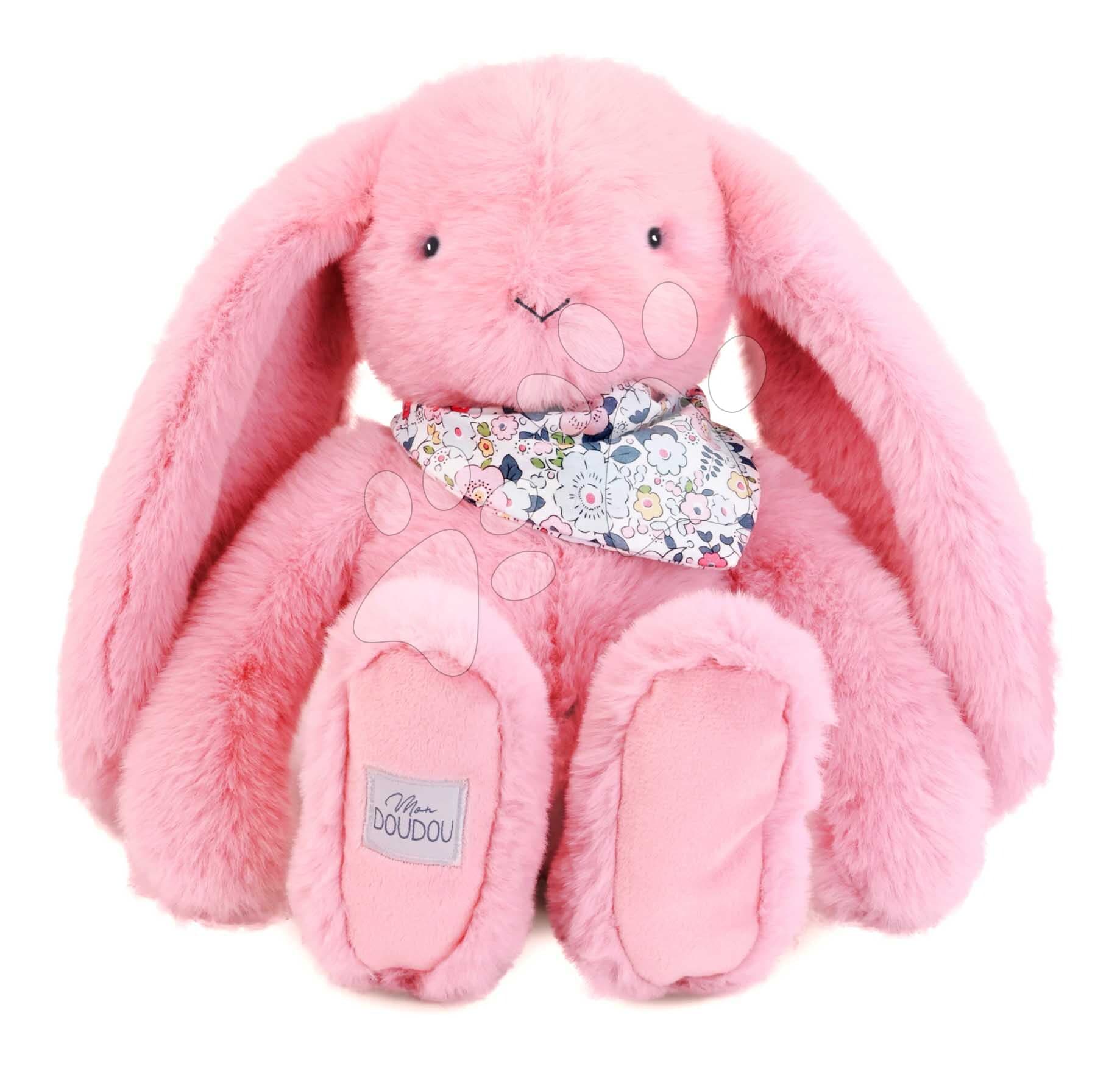 Plyšový zajko Fleurette the Bunny Grenadine Doudou et Compagnie ružový 35 cm od 0 mes
