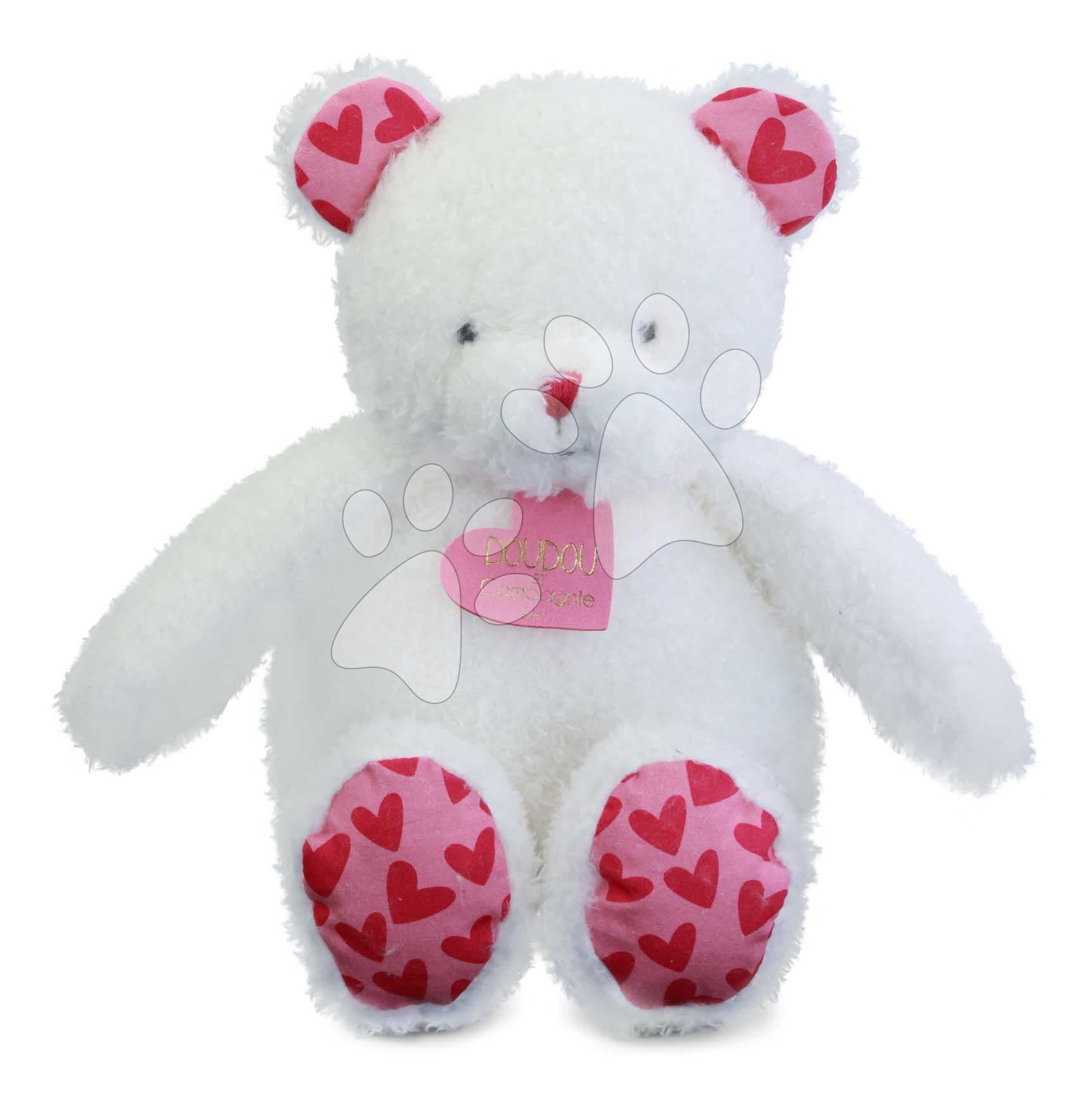 Plyšový medvedík Bear Je T'aime Doudou et Compagnie v darčekovej taške biely 25 cm od 0 mes
