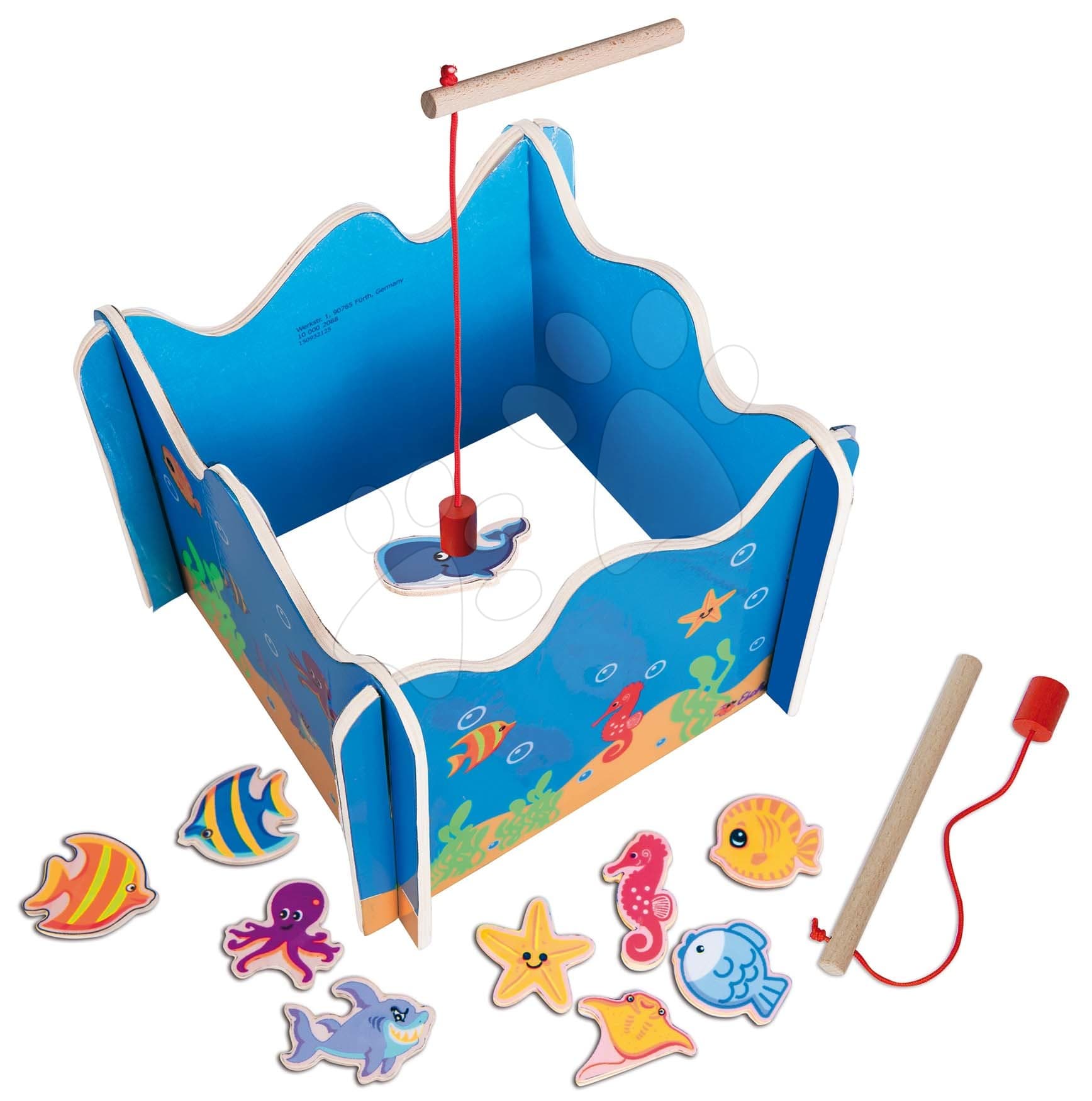 Drevená hra na rybárov Fishing Game Eichhorn magnetická 16 dielov 1