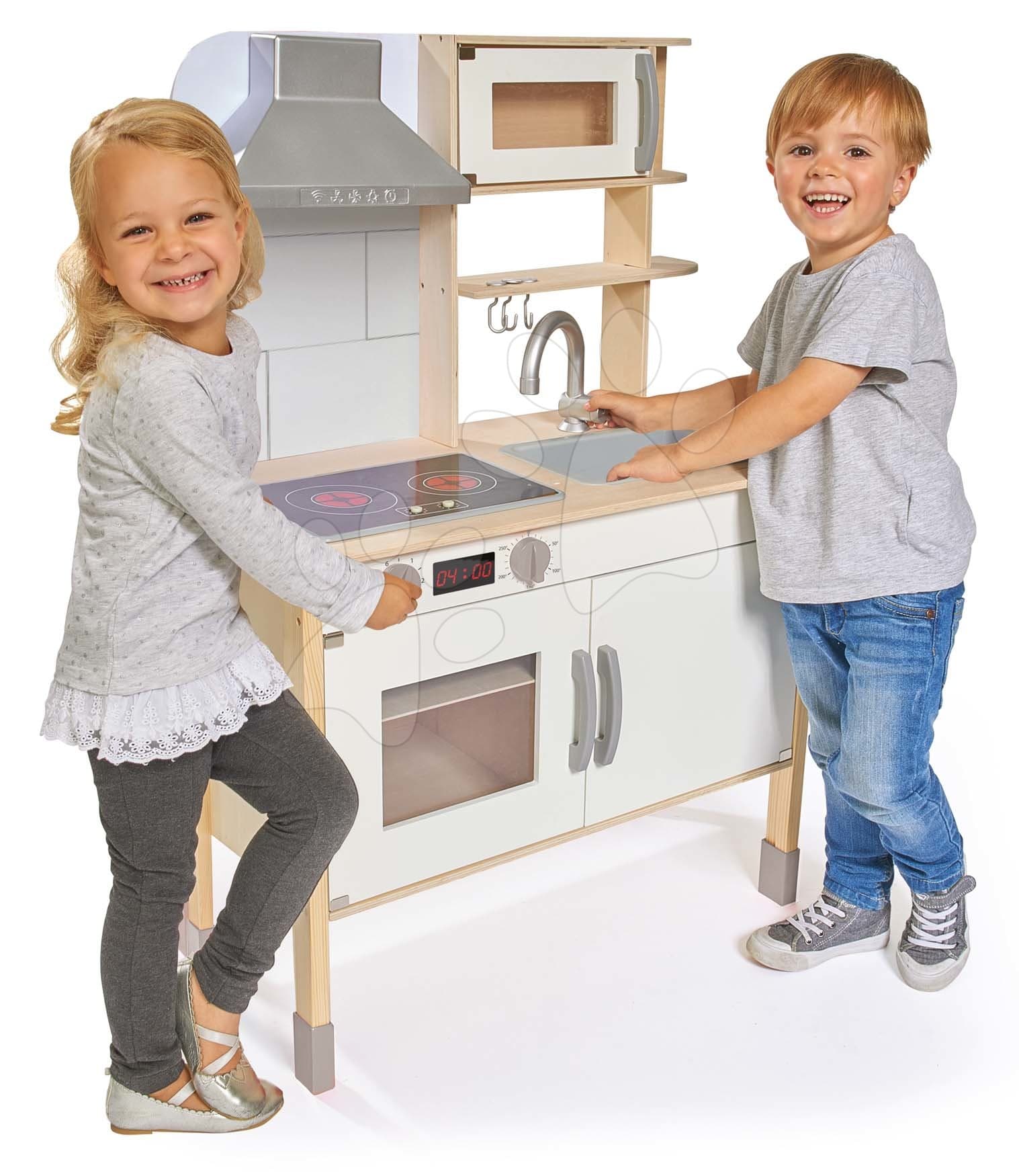 Drevená kuchynka elektronická Play Kitchen Eichhorn varná doska so svetlom 1