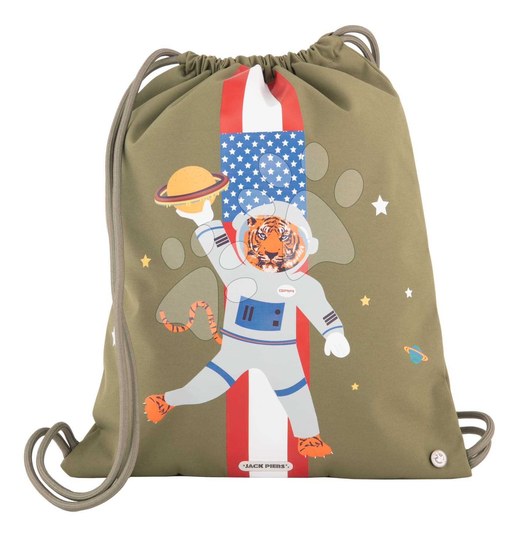 Školský vak na telocvik a prezúvky Gym Bag Burger Planet Jack Piers ergonomický luxusné prevedenie od 2 rokov 44*36 cm