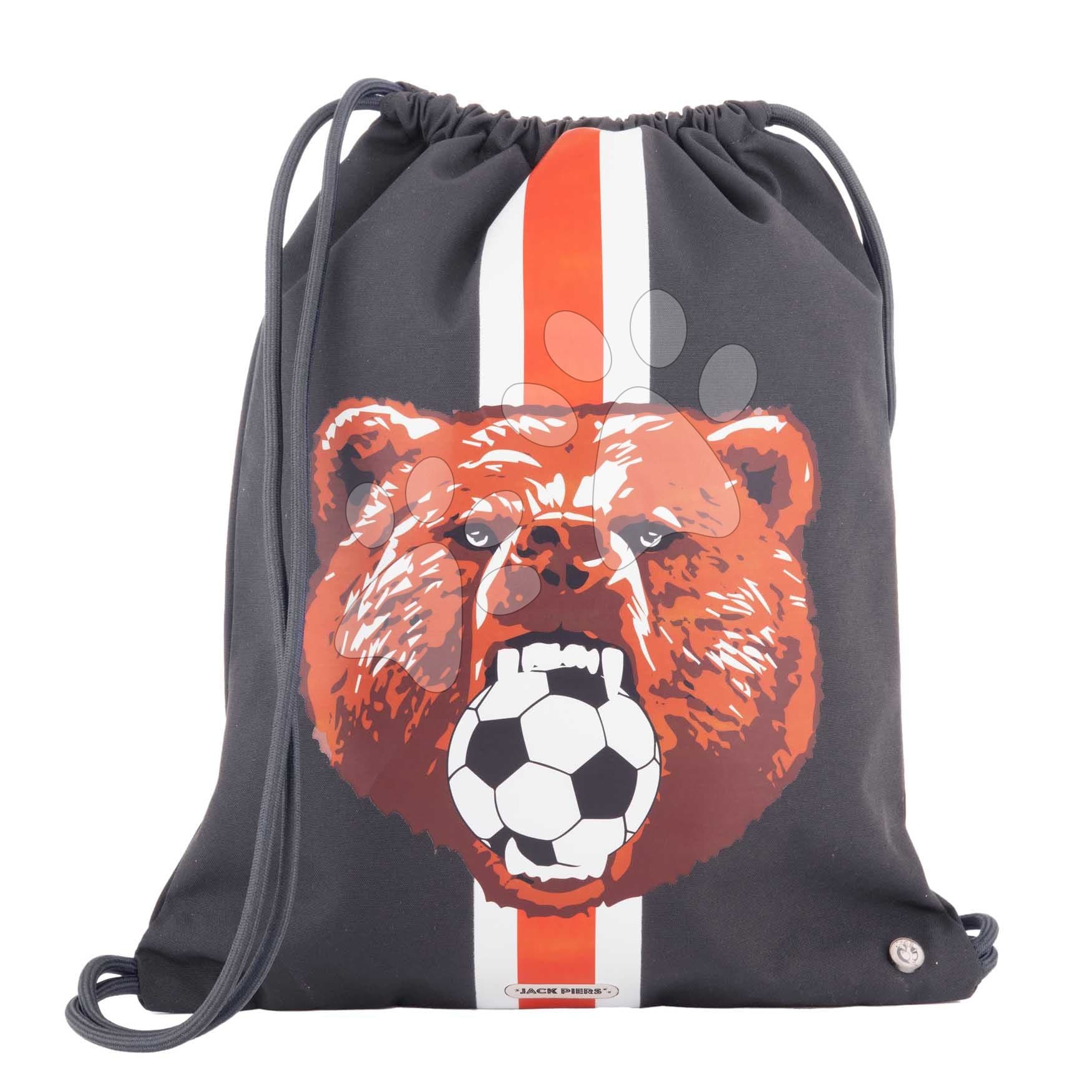 Školský vak na telocvik a prezúvky Gym Bag Soccer Bear Jack Piers ergonomický luxusné prevedenie od 2 rokov 44*36 cm 1
