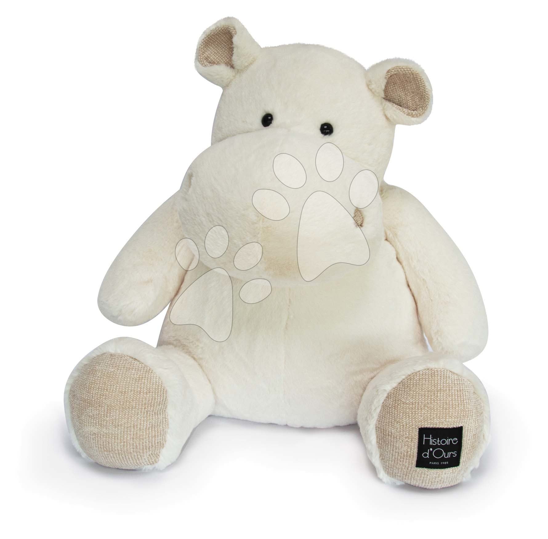 Plyšový hroch Hip' Chic Hippo Cocooning Histoire d’ Ours biely 85 cm od 0 mes 1