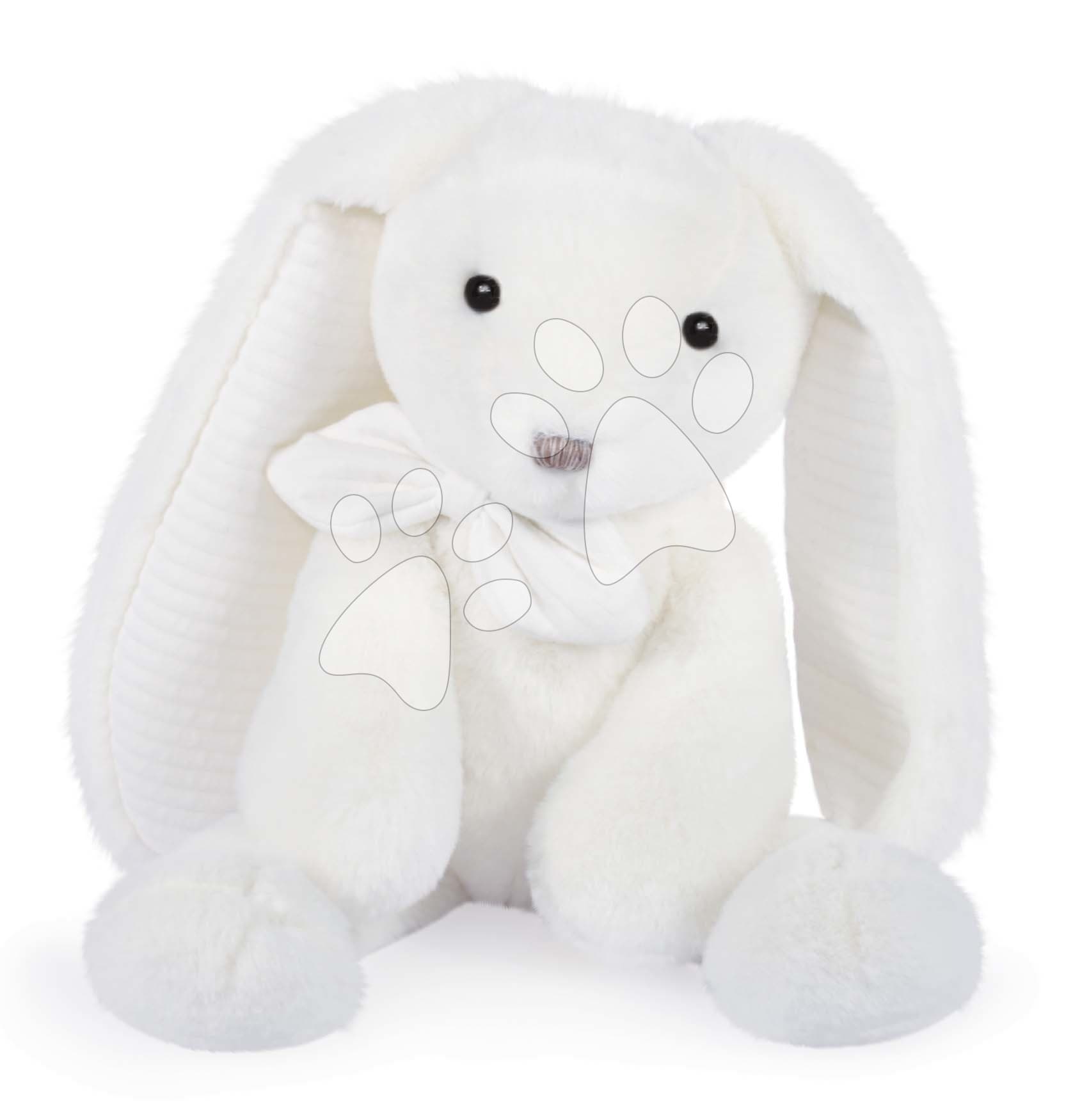 Plyšový zajačik Bunny White Les Preppy Chics Histoire d’ Ours biely 40 cm v darčekovom balení od 0 mes 1