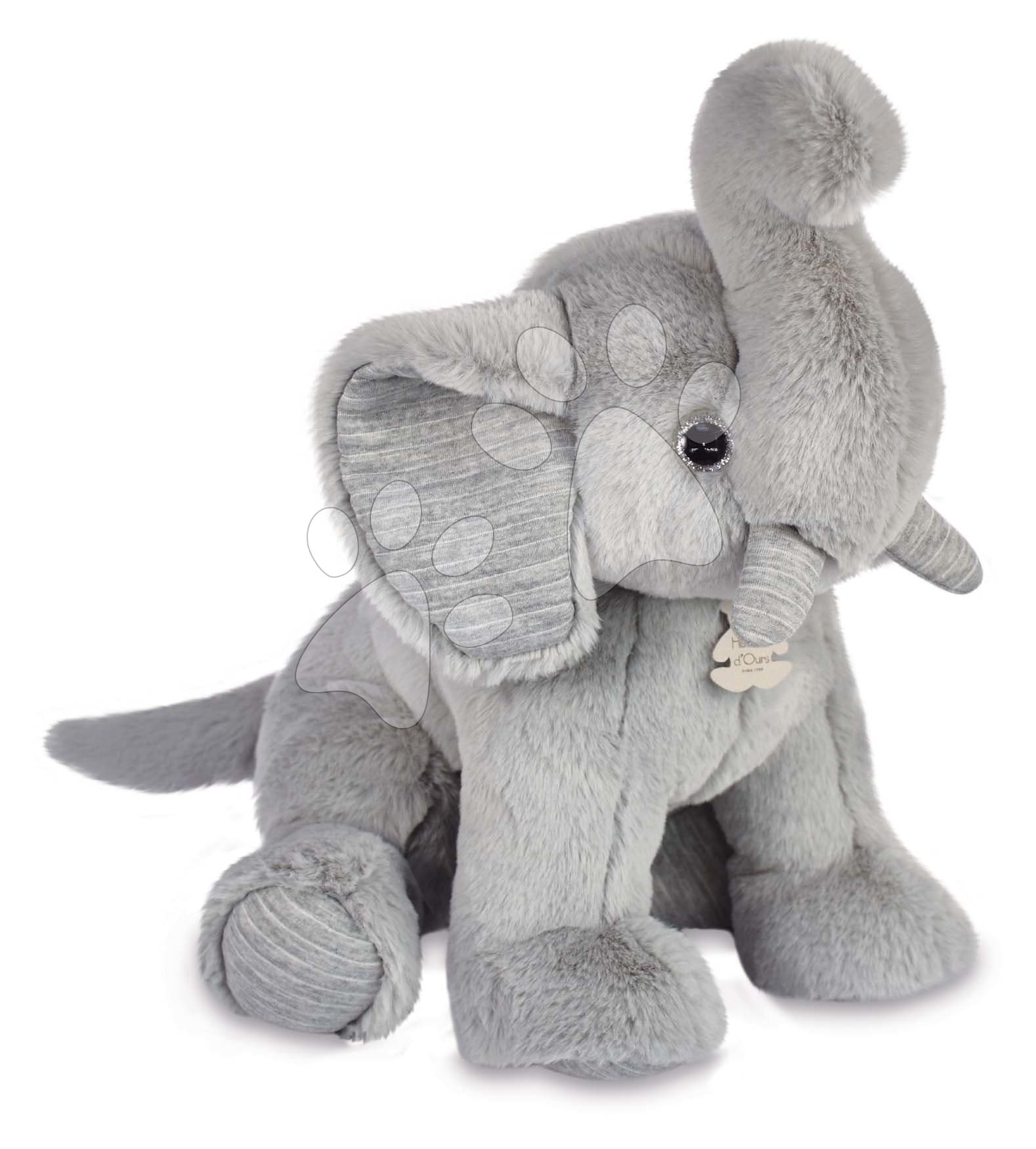 Plyšový sloník Elephant Pearl Grey Les Preppy Chics Histoire d’ Ours sivý 45 cm od 0 mes 1