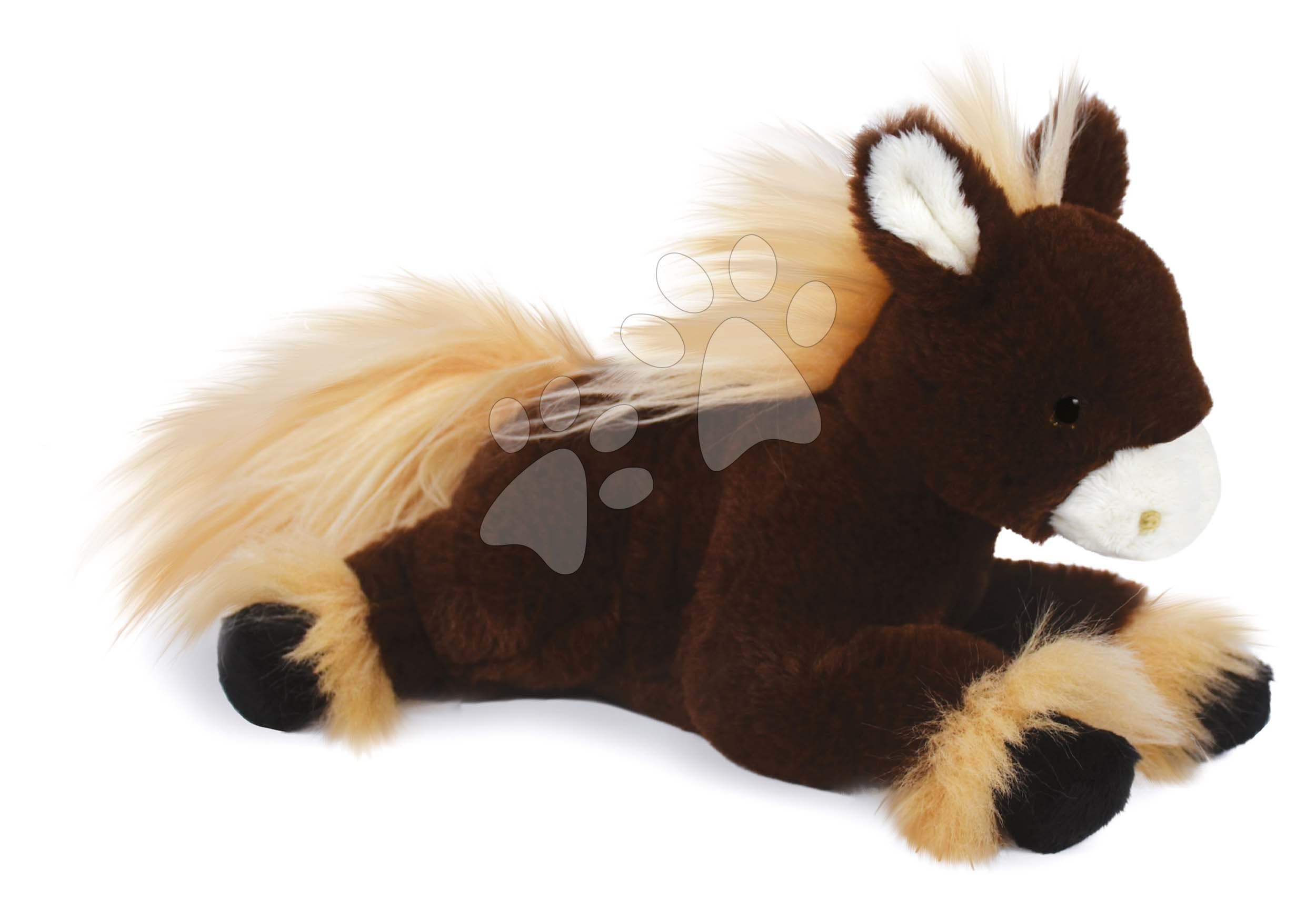 Plyšový koník Horse Alezan Les Petits Nomades Histoire d’ Ours hnedý 25 cm v slamenom košíku od 0 mes