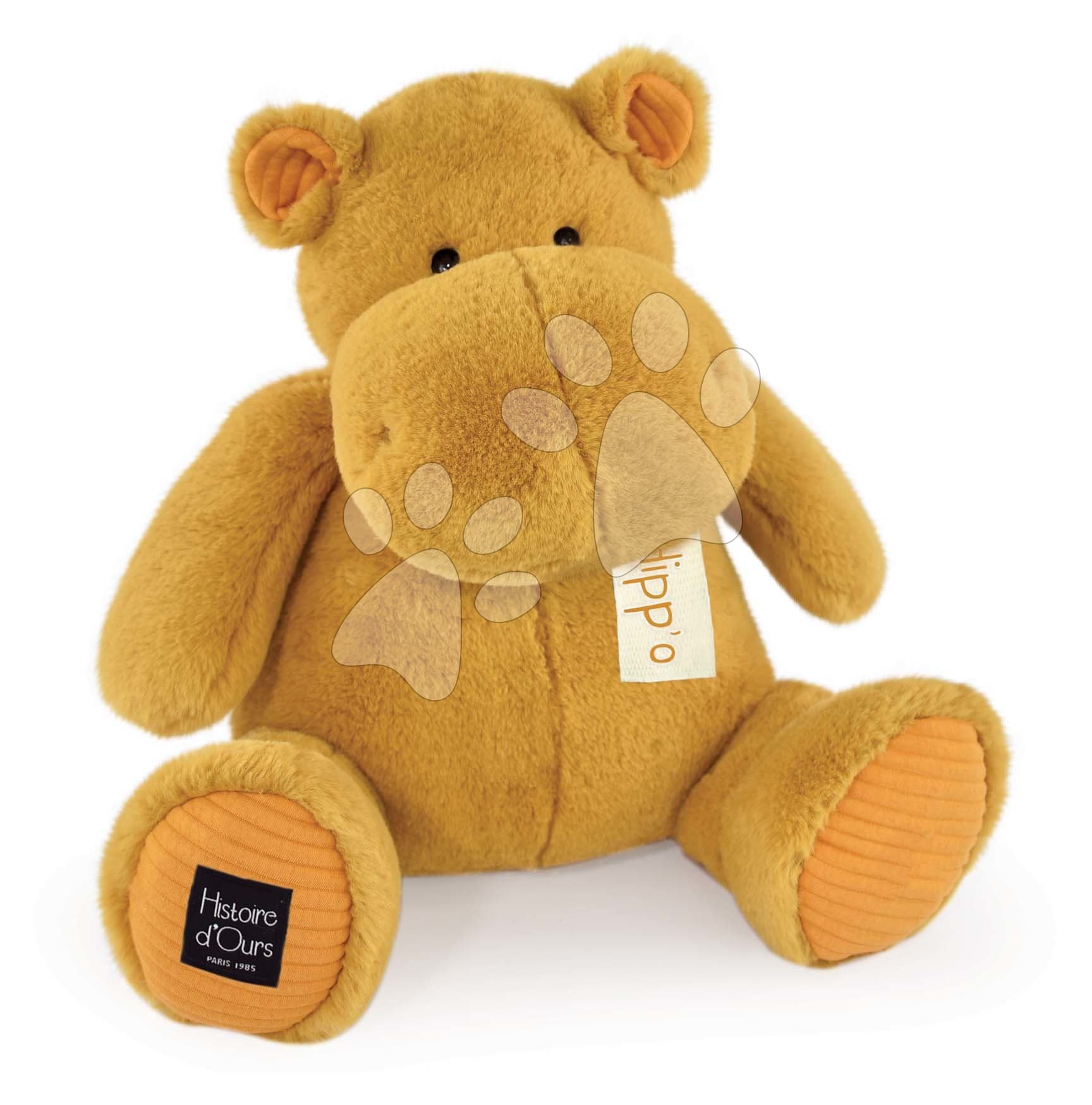 Plyšový hroch Ocher Hippo Cocooning Histoire d’ Ours žltý 40 cm od 0 mes 1