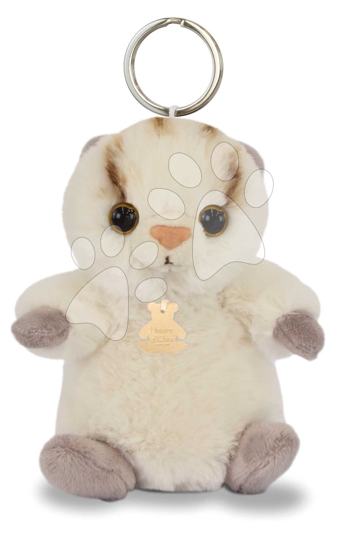 Plyšová kľúčenka mačička The Soft Stretch Cat Key Ring Histoire d’ Ours béžová 12 cm od 18 mes