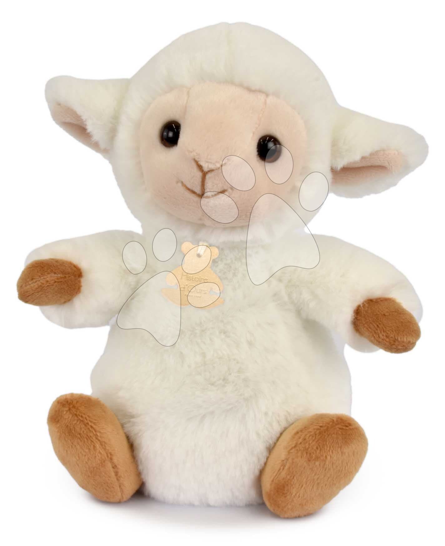 Plyšová ovečka The Soft Stretch Lamb Histoire d’ Ours biela 20 cm od 0 mes