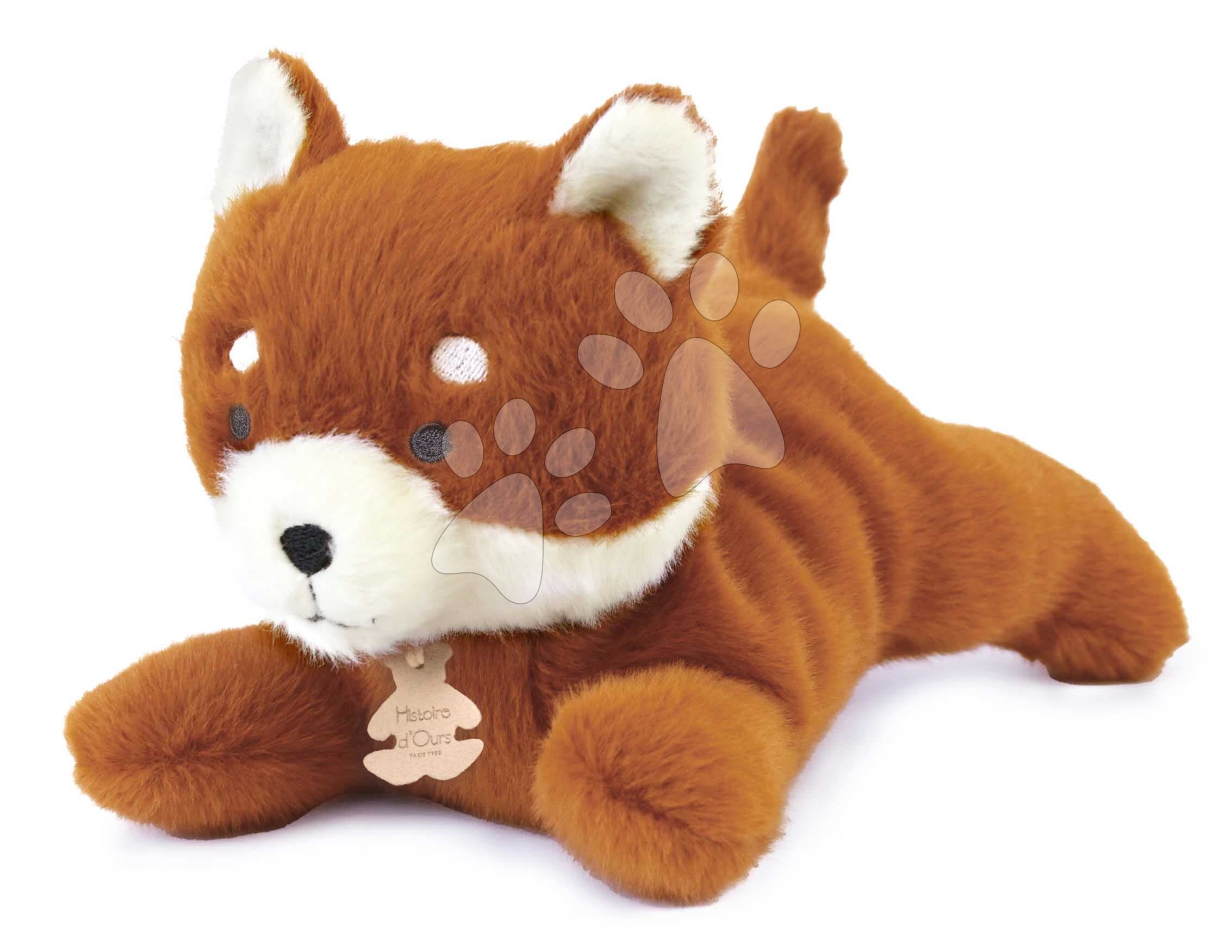 Plyšová panda červená s ťažkým bruškom P'tit Relax Red Panda Histoire d’ Ours oranžová 22 cm od 0 mes