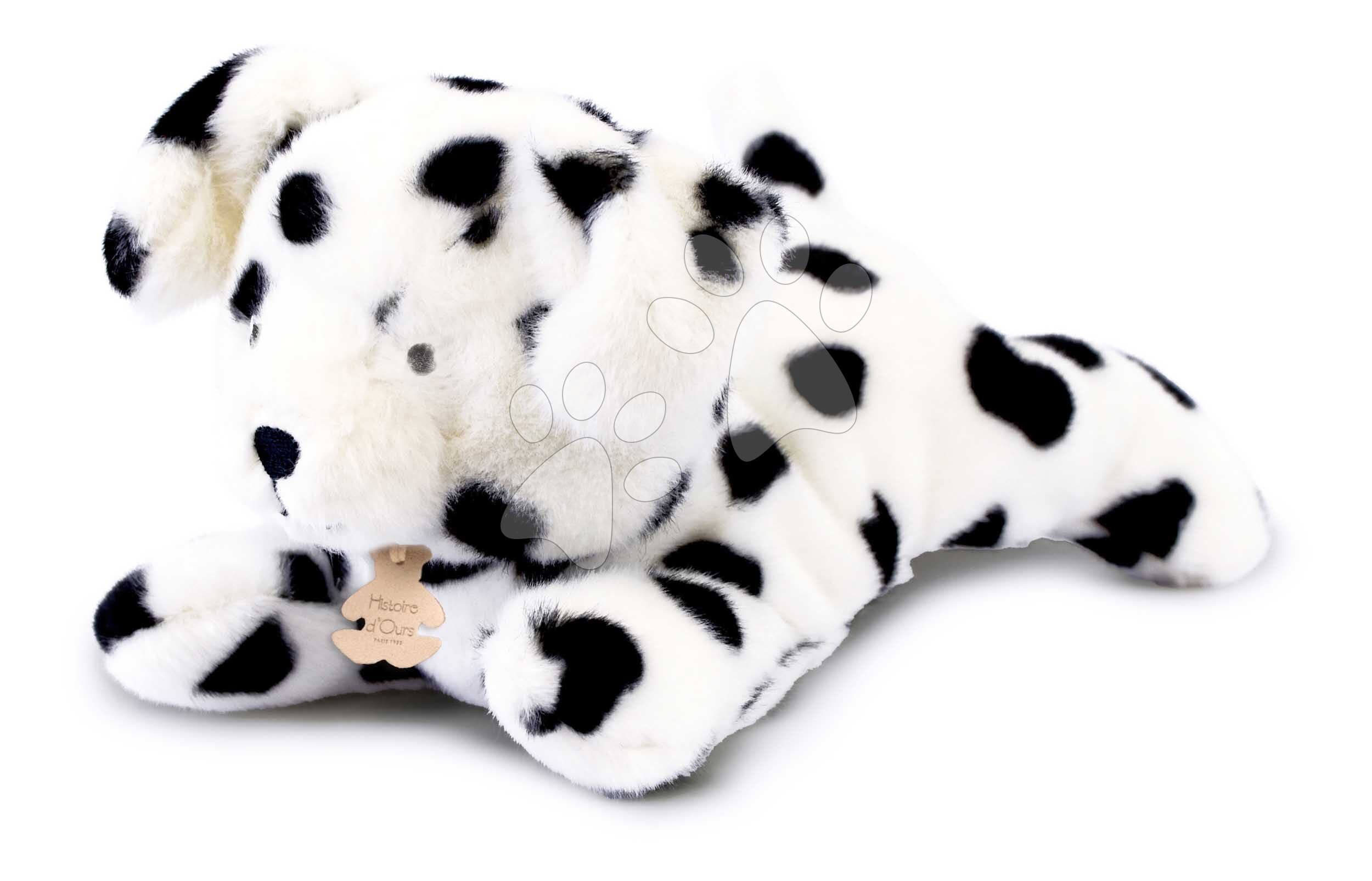 Plyšový psík dalmatín s ťažkým bruškom P'tit Relax Dalmatian Histoire d’ Ours čierno-biely 22 cm od 0 mes 1