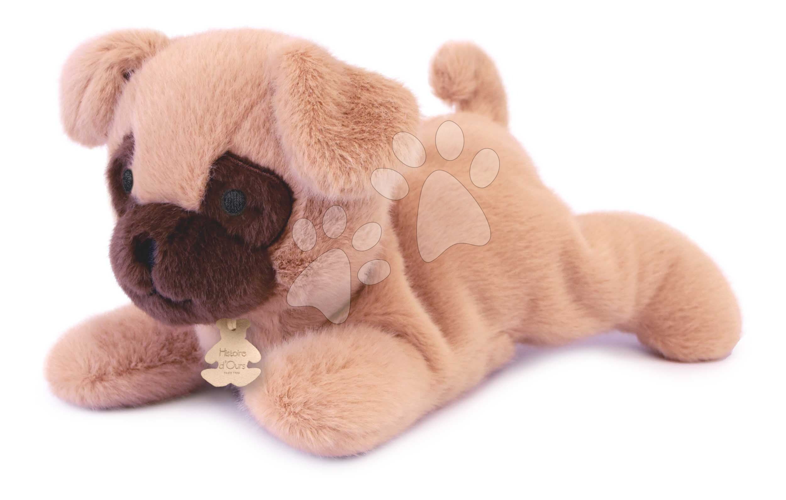 Plyšový psík s ťažkým bruškom P'tit Relax Beige Dog Histoire d’ Ours béžový 22 cm od 0 mes