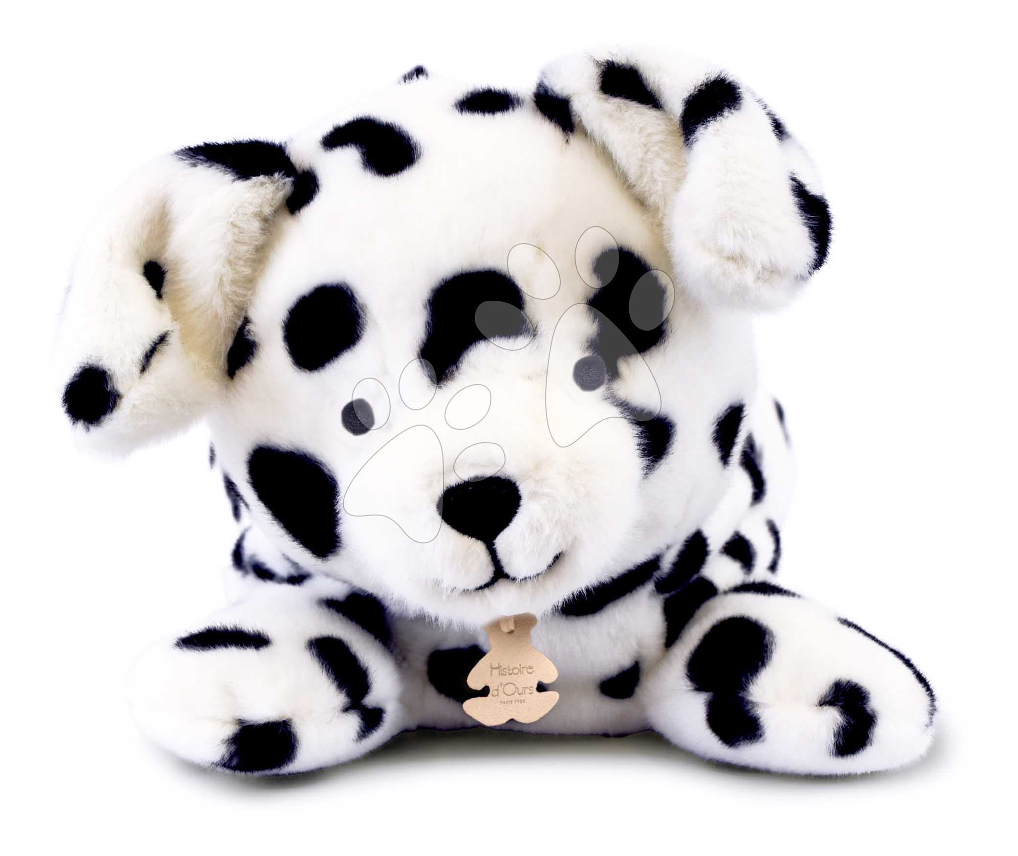Plyšový psík dalmatín s ťažkým bruškom P'tit Relax Dalmatian Histoire d’ Ours čierno-biely 30 cm od 0 mes 1