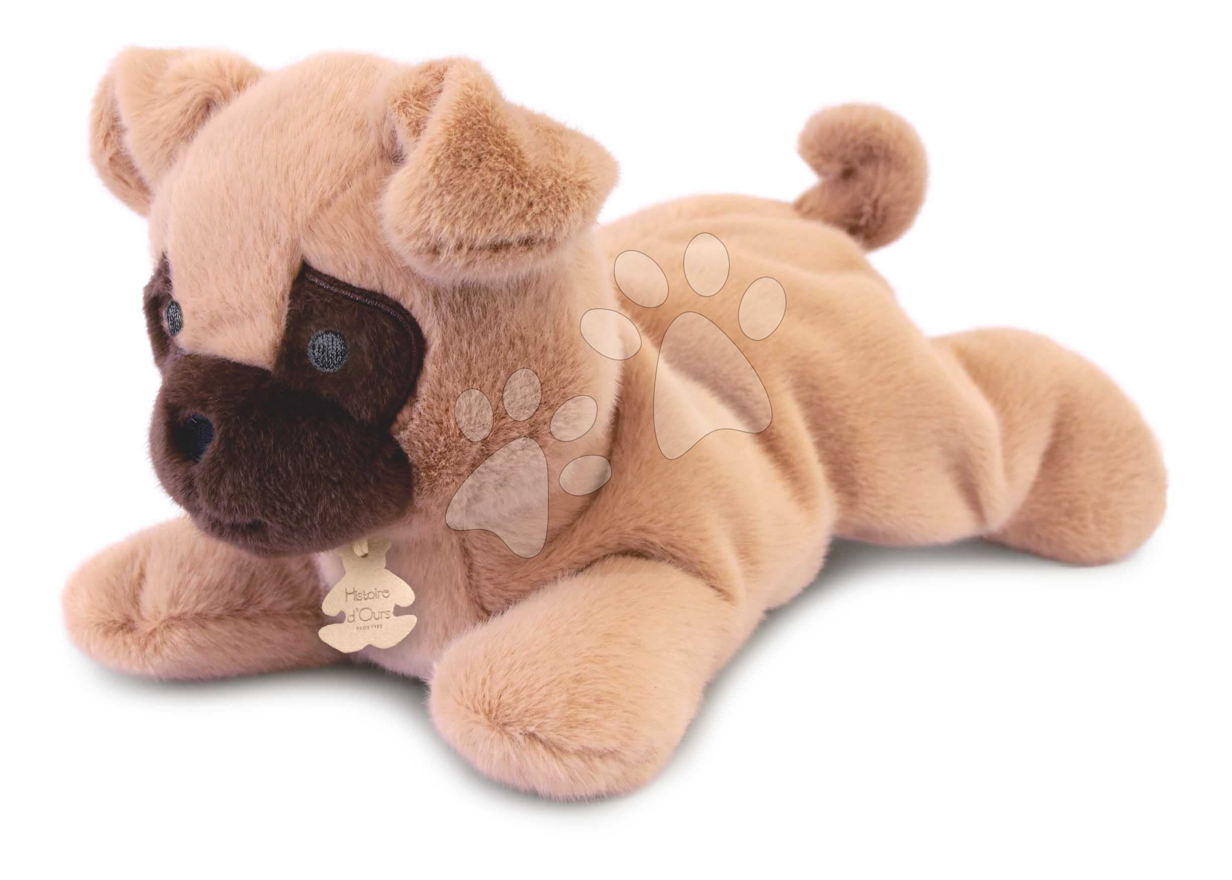 Plyšový psík s ťažkým bruškom P'tit Relax Beige Dog Histoire d’ Ours béžový 30 cm od 0 mes