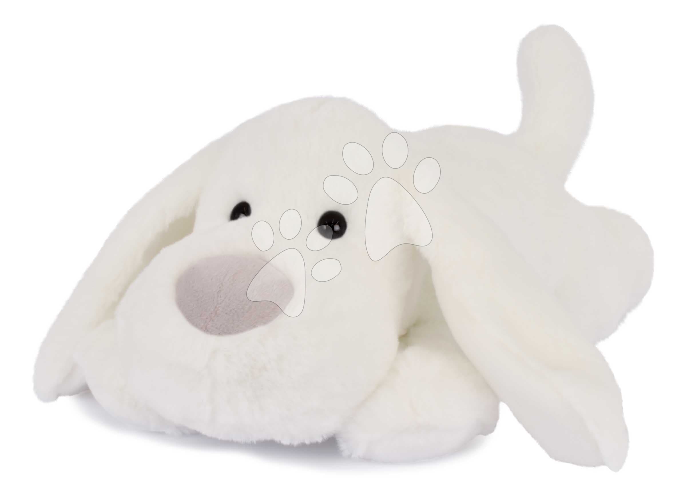 Plyšový psík The Soft Stretch Dog White Histoire d’ Ours biely 40 cm od 0 mes 1