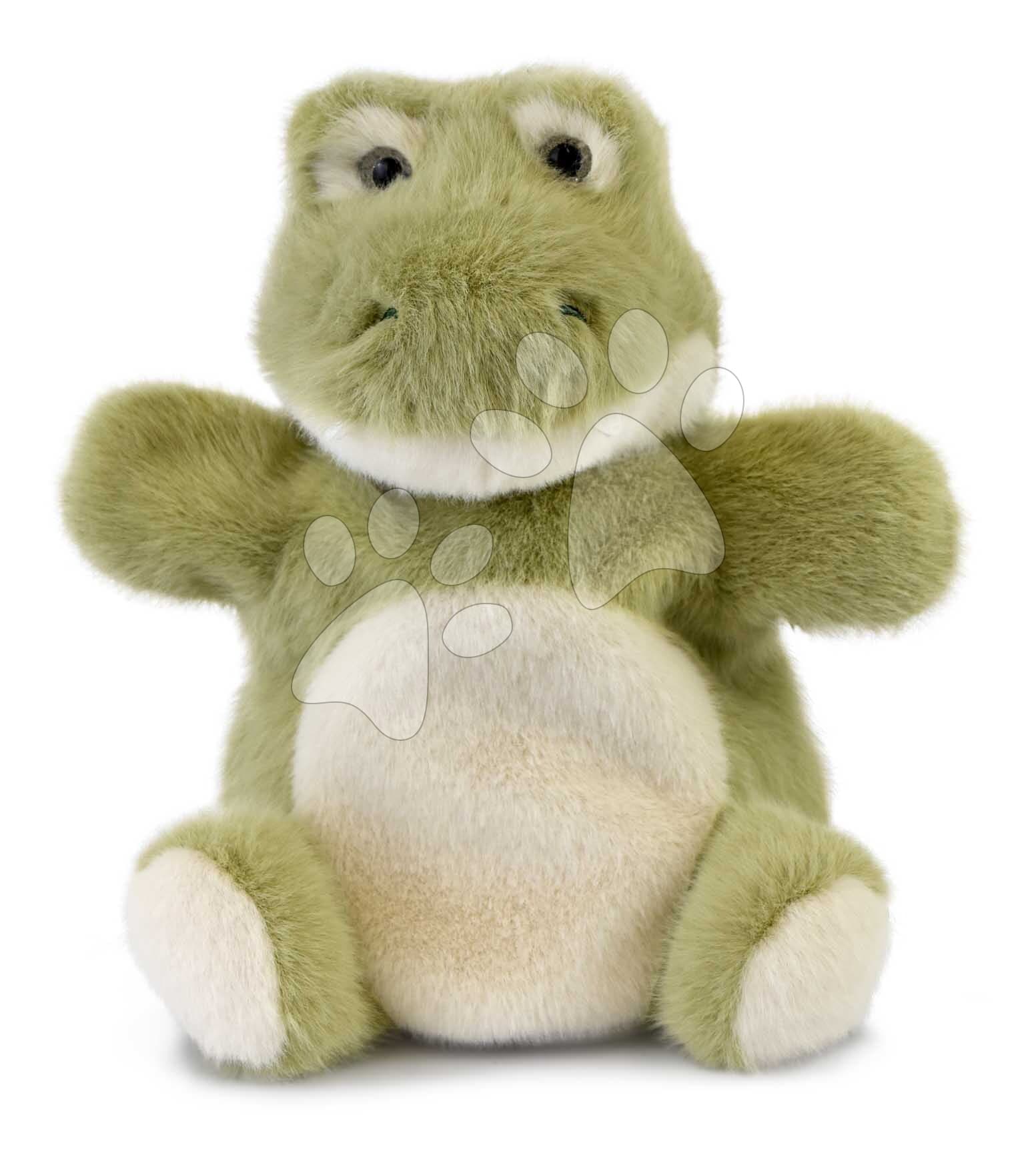 Plyšový krokodíl na bábkové divadlo Croco Puppet Histoire d’ Ours zelený 24 cm od 0 mes