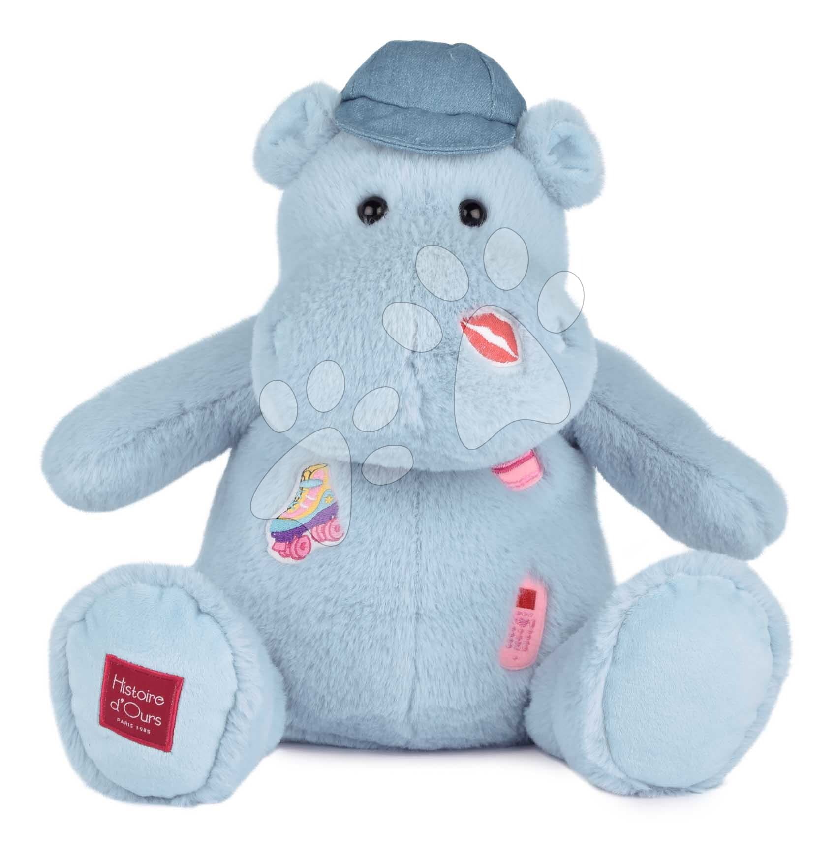 Plyšový hrošík so šiltovkou Cali Dreamin' Hippo Histoire d’ Ours modrý 38 cm od 0 mes