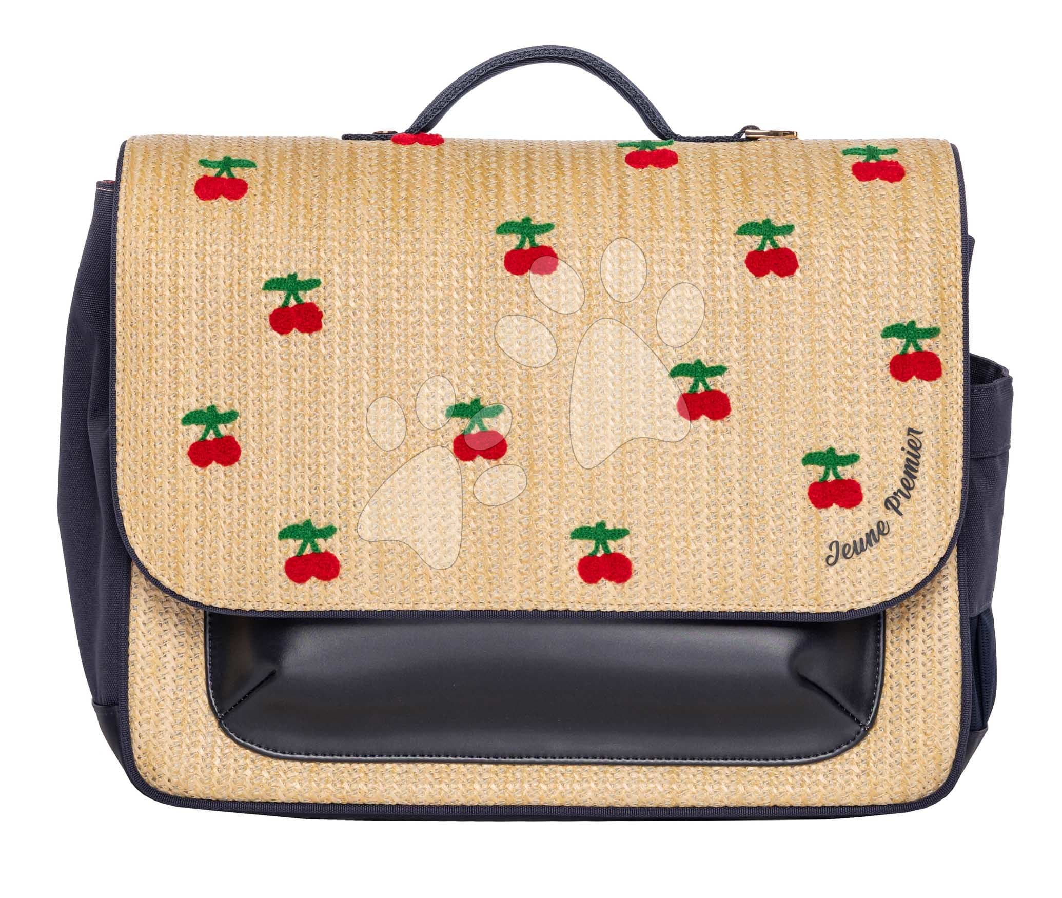 Školská aktovka It Bag Midi Raffia Cherry Jeune Premier ergonomická luxusné prevedenie 30*38 cm 1