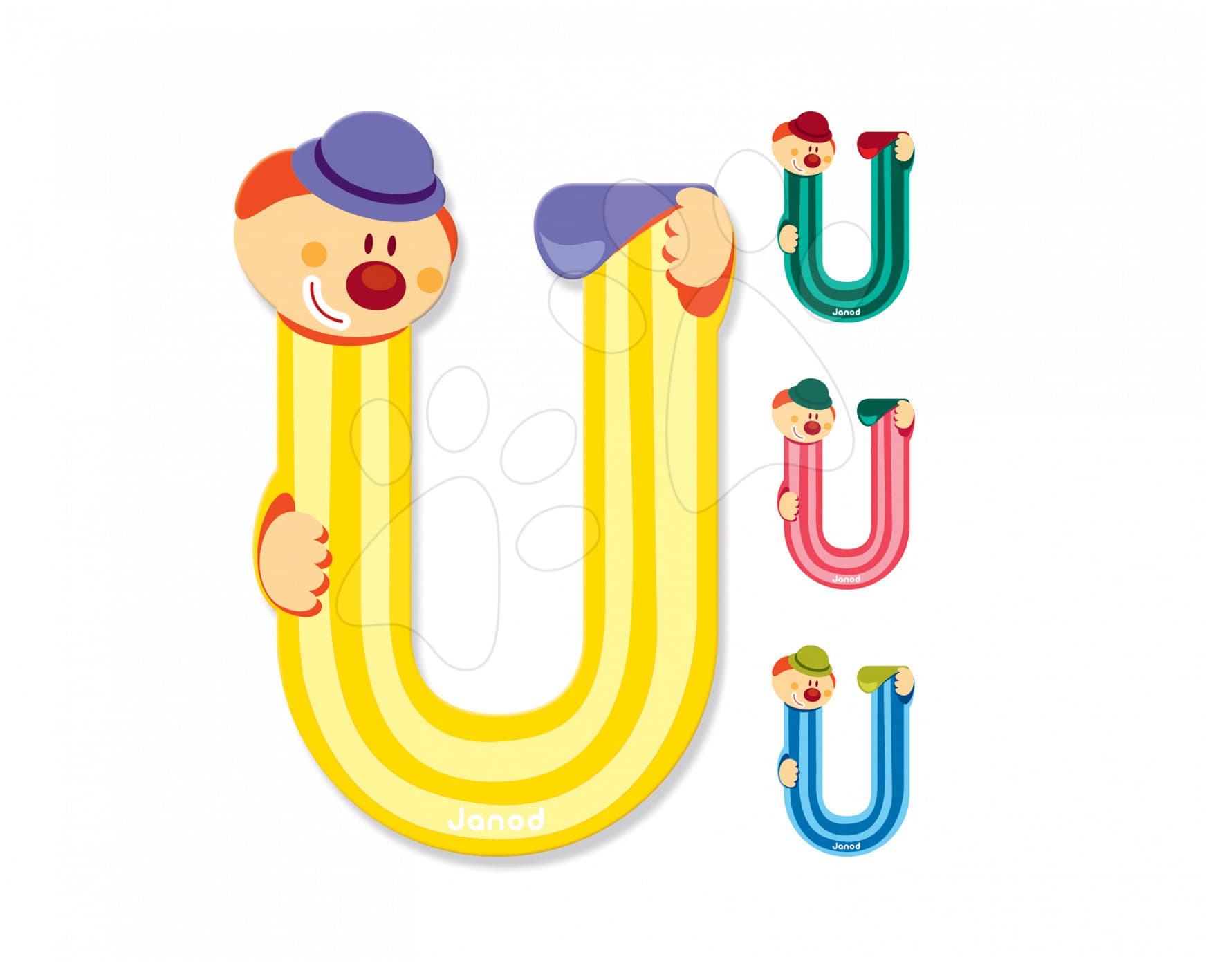 Janod drevené písmeno Clown Letter U 04562
