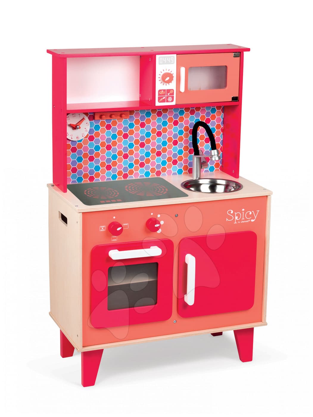 Janod drevená kuchynka Spicy Cooker 06573 červená 1