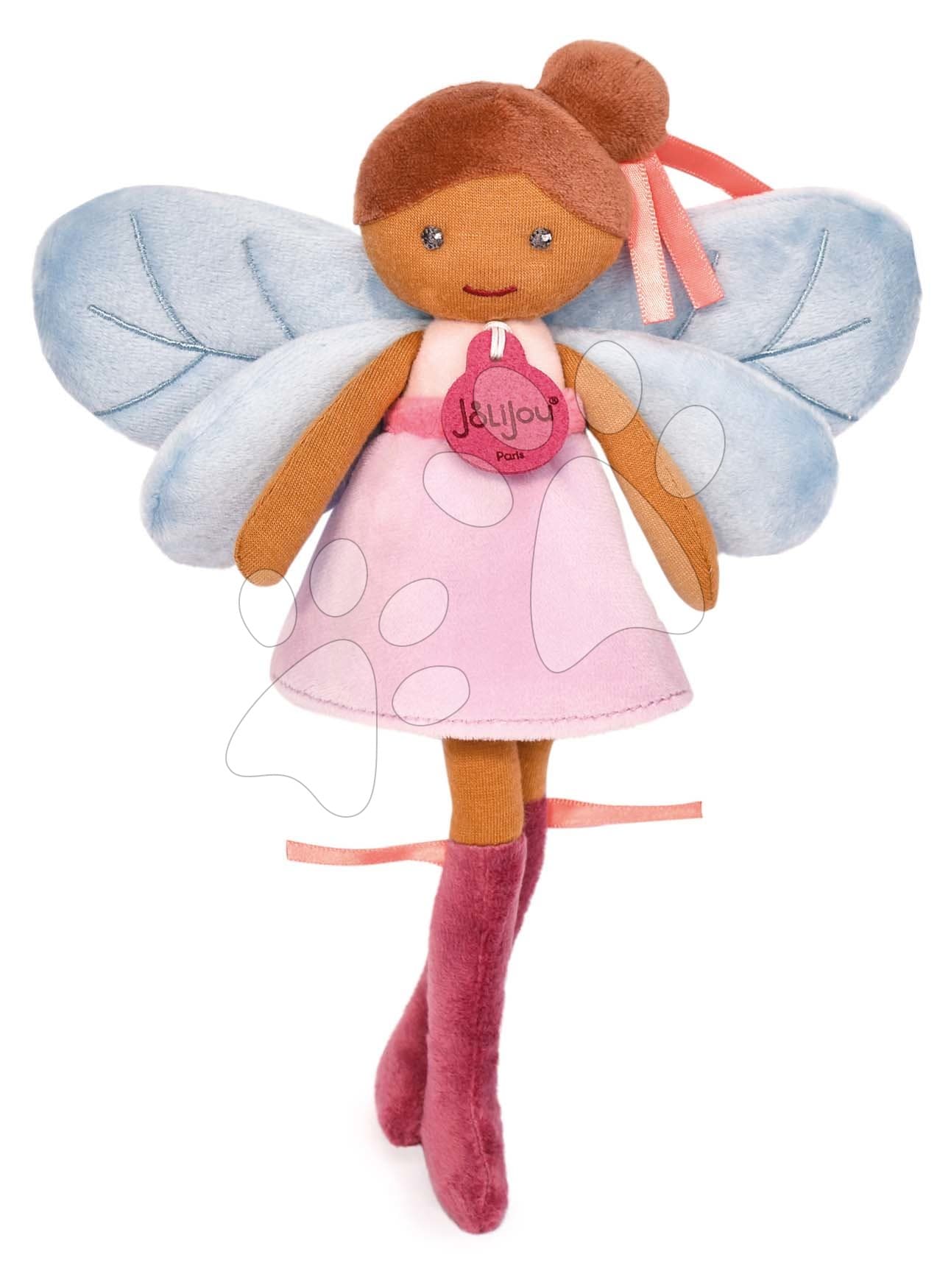 Bábika víla Tara Forest Fairies Jolijou 25 cm vo fialových šatách s modrými krídlami z jemného textilu od 5 rokov 1