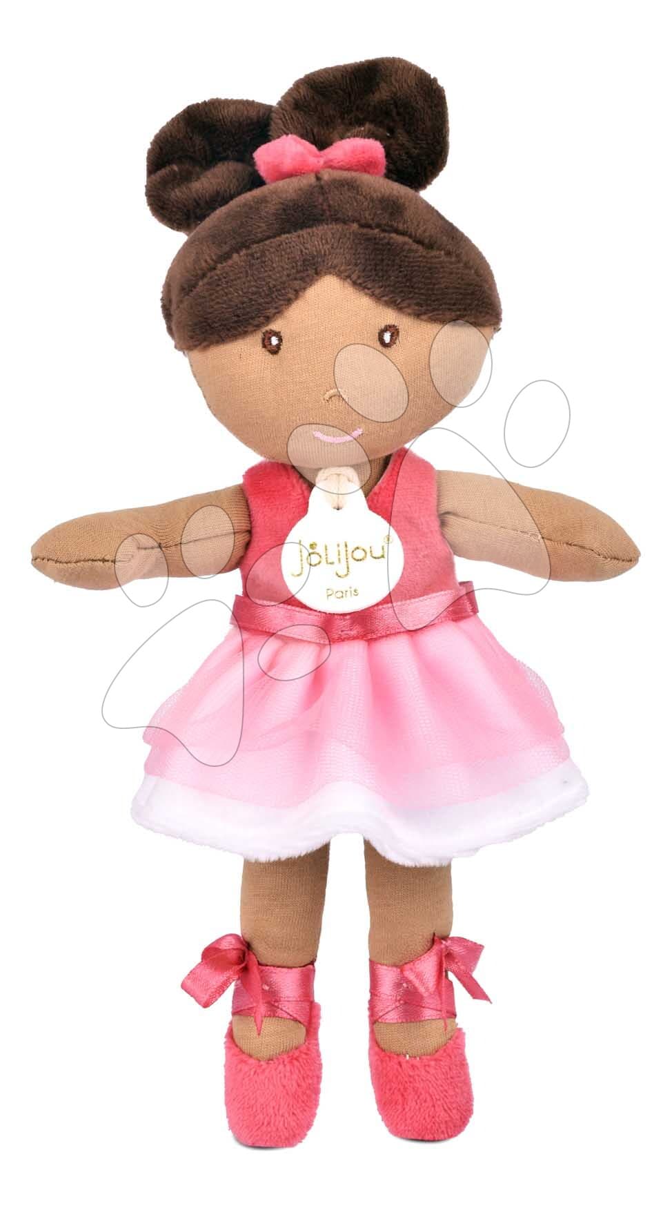 Bábika baletka My Ballerina Doll Pink Jolijou 25 cm s ružovou sukničkou z jemného textilu od 12 mes