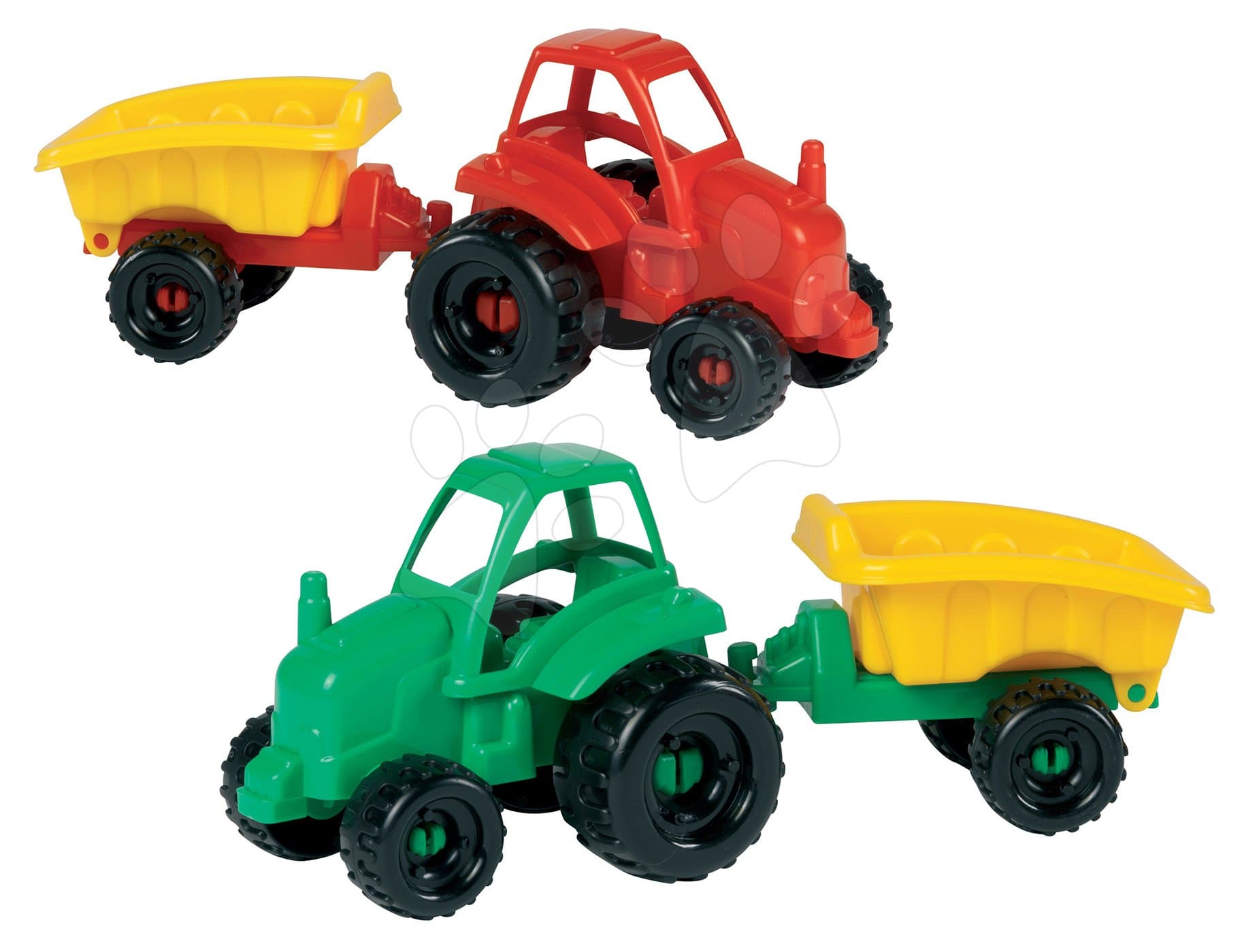 Écoiffier traktor s vlečkou pre deti 15324 červený alebo zelený 1