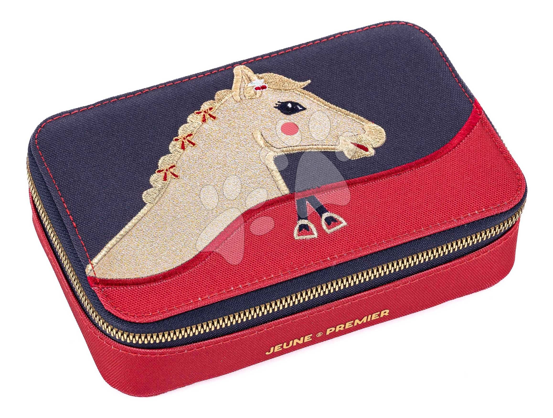 Školský peračník Pencil Box Filled Saddle Bag Jeune Premier ergonomický luxusné prevedenie 20*7 cm