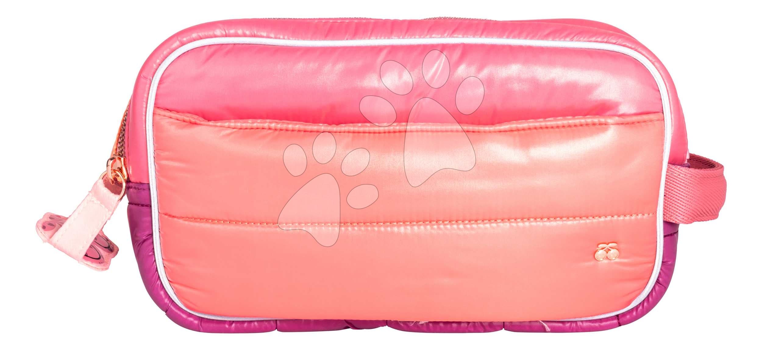 Cestovné puzdro kozmetická taštička Travel Pouch Puffer Pink Jeune Premier ergonomické luxusné prevedenie 25*12,5 cm