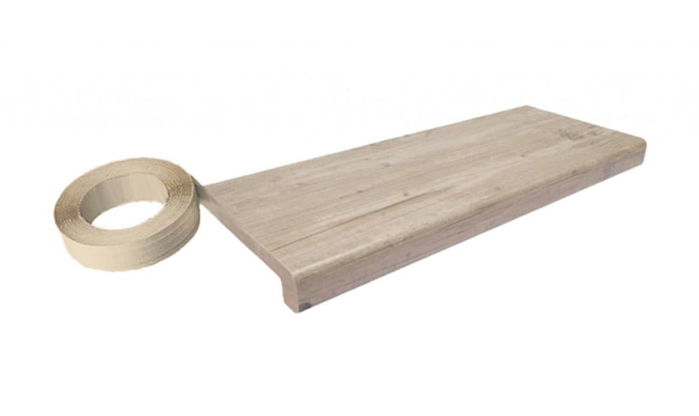 Hranovacia páska papierová (k drevotrieskovým parapetom) Uvedená cena je za: 1 bm - Šedá UNI 1032