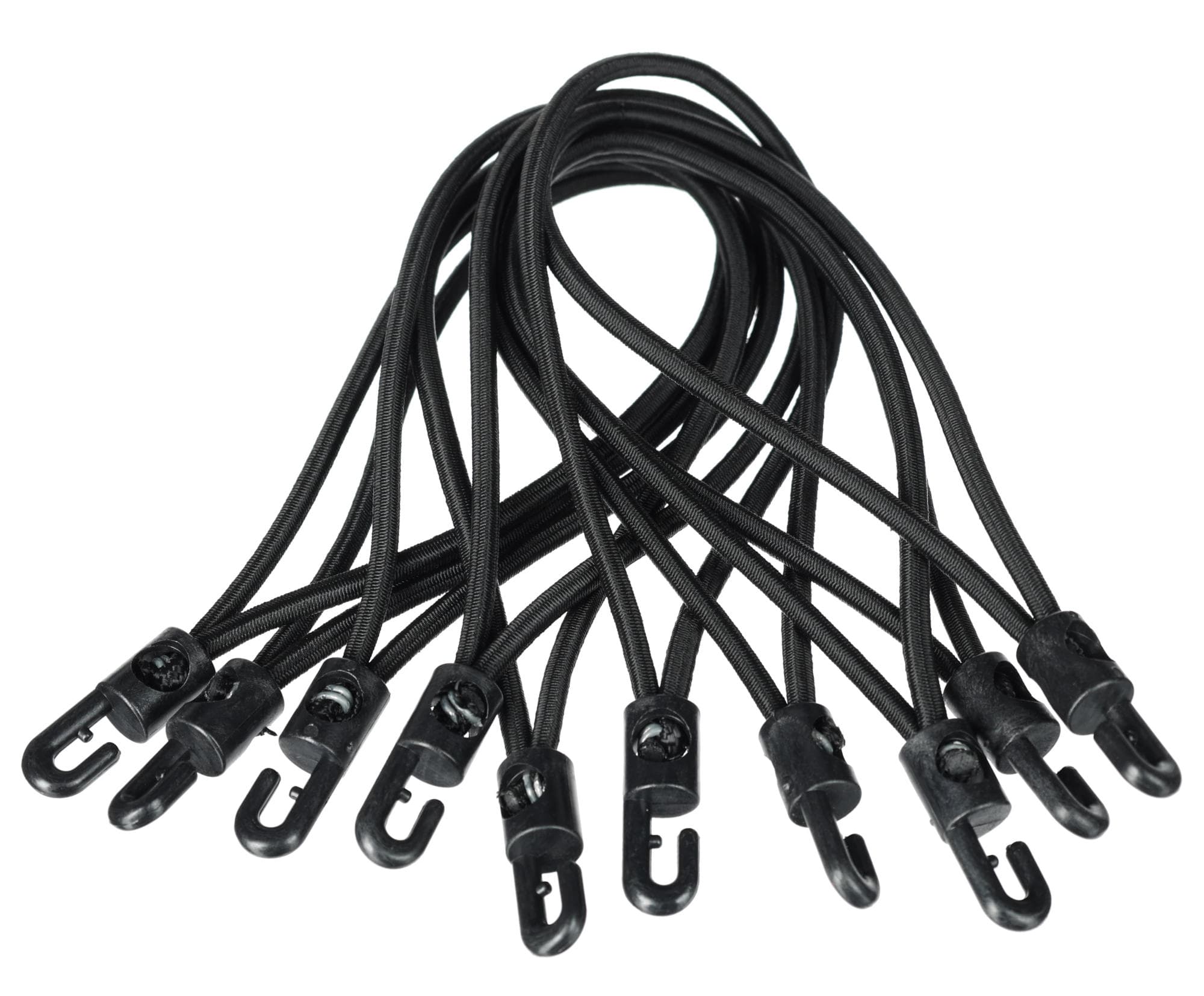 Sada upínacích gúm s plastovým hákom CARGO CORD SET 2, 20 cm, 10 ks 1
