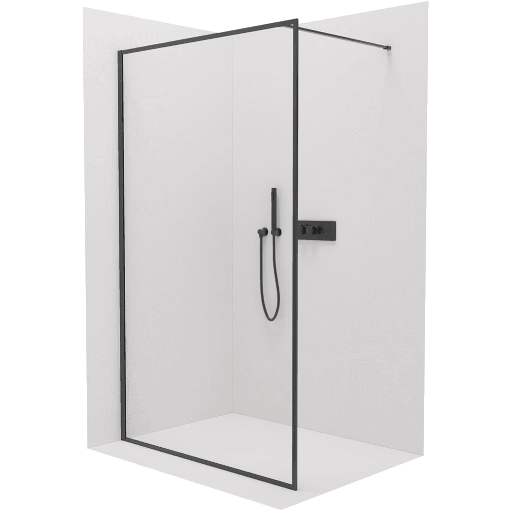 CERANO - Sprchová zástena Walk-in Moreli Ľ/P - 8 mm - čierna matná, transparentné sklo - 110x200 CER-417617 1