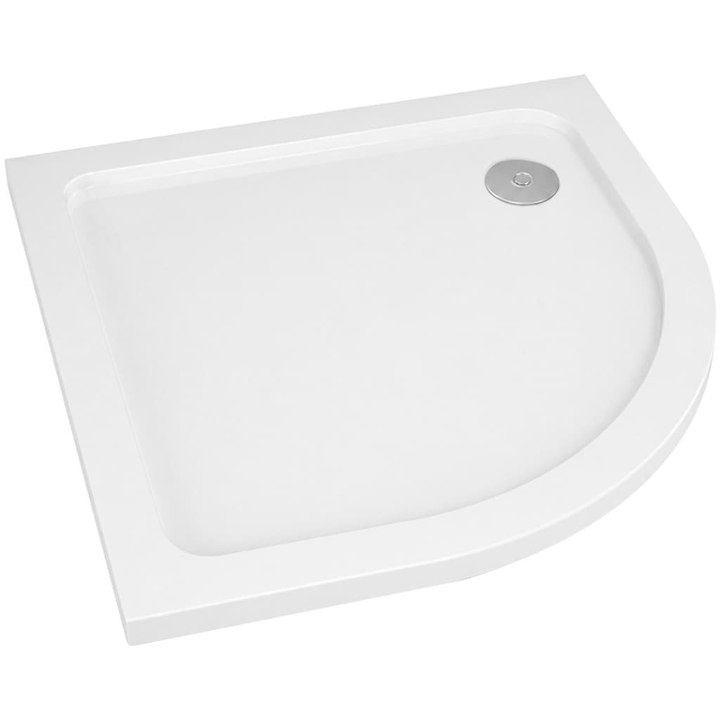 CERANO - Sprchová vanička štvrťkruhová Piato - liaty mramor - biela lesklá - 90x90x3 CER-476984 1