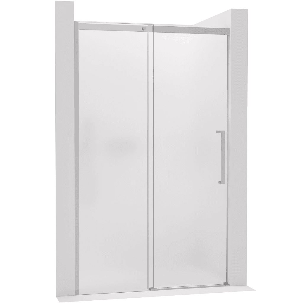 CERANO - Sprchové posuvné dvere Lantono - ľavá - 8 mm - Soft-Close - chróm, mliečne sklo - 160x195 CER-661996 1