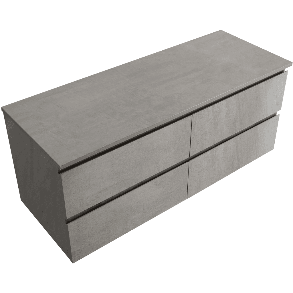 CERANO - Kúpeľňová skrinka Carole + doska pod umývadlo Navira Slim - 18 mm - betónovo šedá - 120x49,8x46 CER-8050BD82983 1