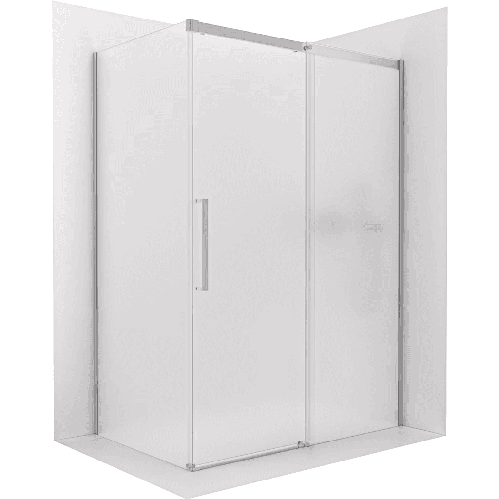 CERANO - Sprchovací kút Lantono - pravá - 8 mm - Soft-Close - chróm, mliečne sklo - 110x100 - posuvný CER-665533 1