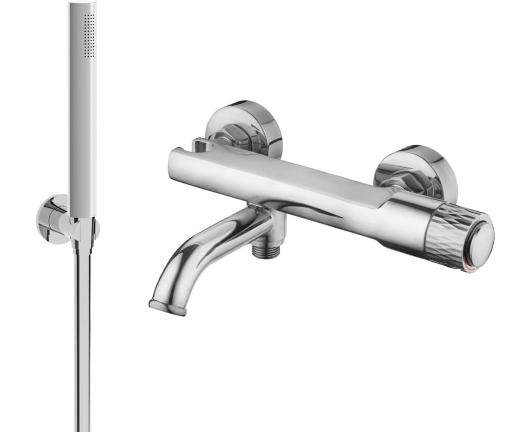 MEXEN/S - Diamond R70 SET vaňová batéria so sprchou, chróm 7153R70-00