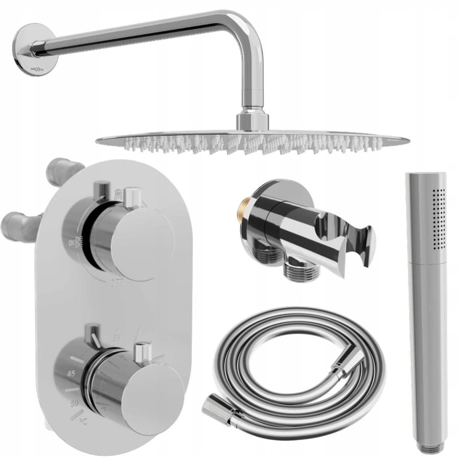 MEXEN/S MEXEN/S - Kai DR70 podomietkový sprchový SET + slim sprcha 30, chróm 77602DR7030-00 1