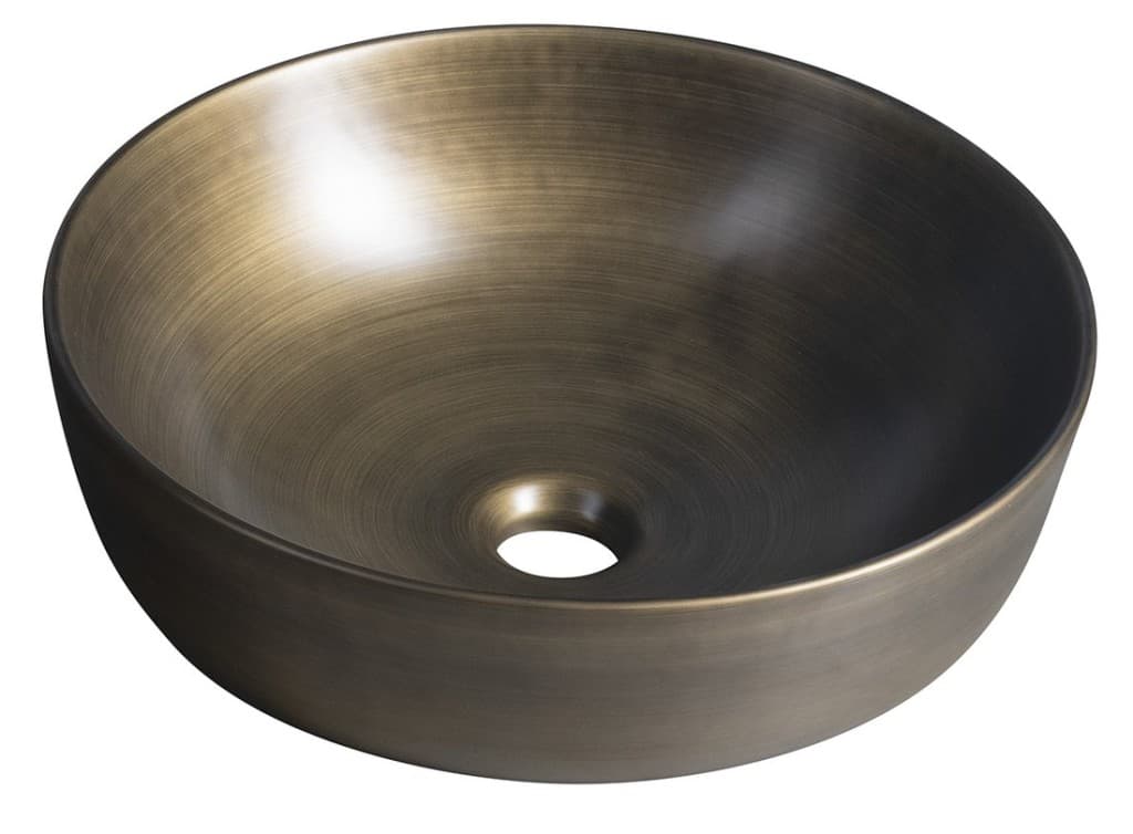 SAPHO - PRIORI keramické umývadlo na dosku, priemer 41,5cm, bronz PI032 1