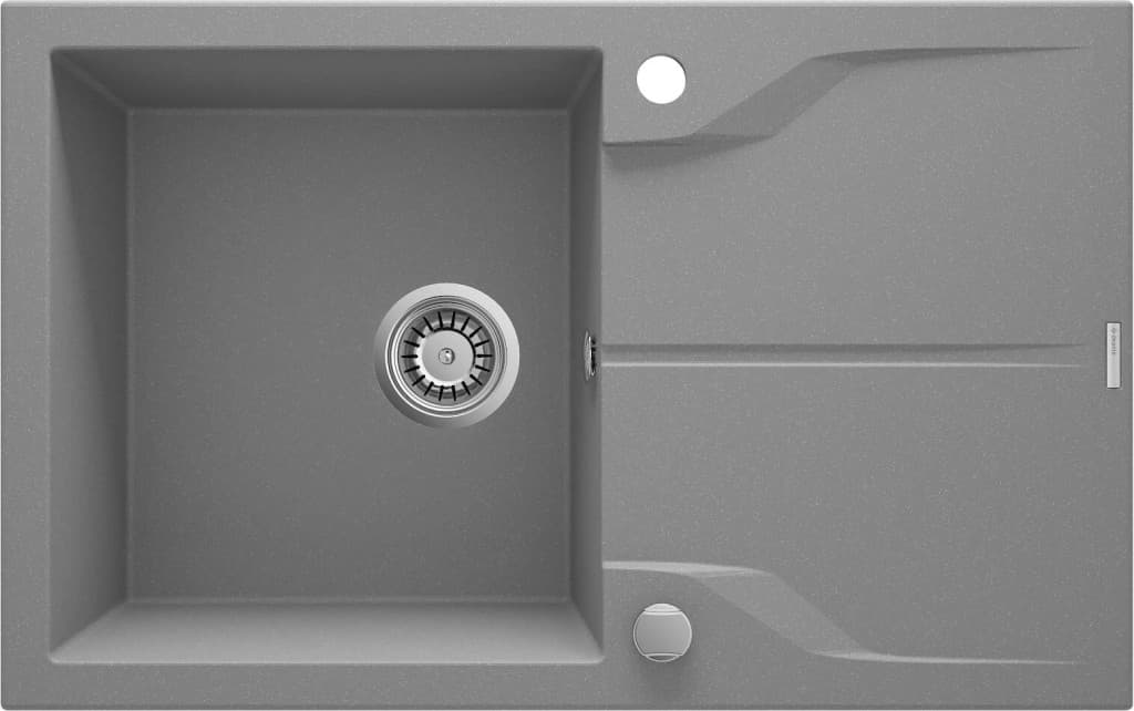 DEANTE DEANTE - Andante flush šedá metalic - Granitový drez s odkvapkávačom - zápustný ZQN_S11F