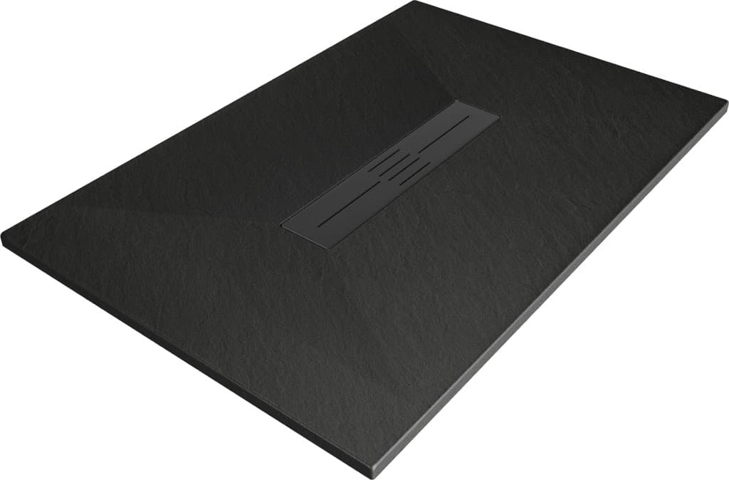 MEXEN/S - Toro obdĺžniková sprchová vanička SMC 110 x 90, čierna, mriežka čierna 43709011-B 1