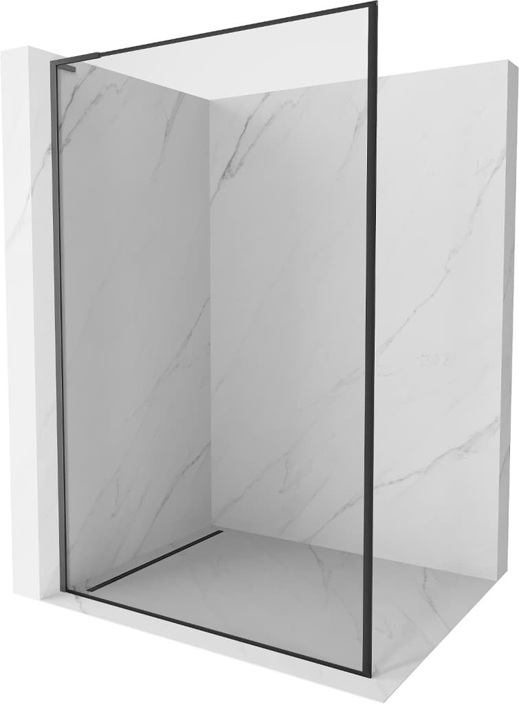 MEXEN/S - Kyoto L Sprchová zástena WALK-IN 80 x 200, čierny vzor, grafit metal 800-080-103-95-70
