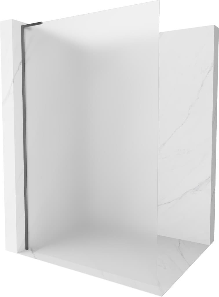 MEXEN/S - Kioto L Sprchová zástena WALK-IN 120 x 200, dekor, grafit metal 800-120-103-95-30 1