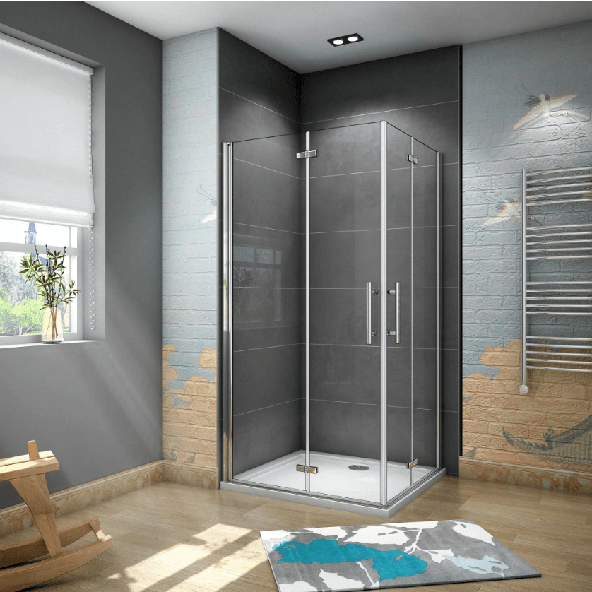 H K - Obdĺžnikový sprchovací kút SOLO R911, 90x110 cm so zalamovacími dverami, rohový vstup vrátane sprchovej vaničky z liateho mramoru SE-SOLOR911/THOR 11090 1
