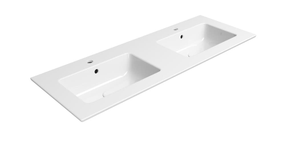 GSI - PURA keramické dvojumývadlo Slim 122x46cm, biela ExtraGlaze 8888111 1
