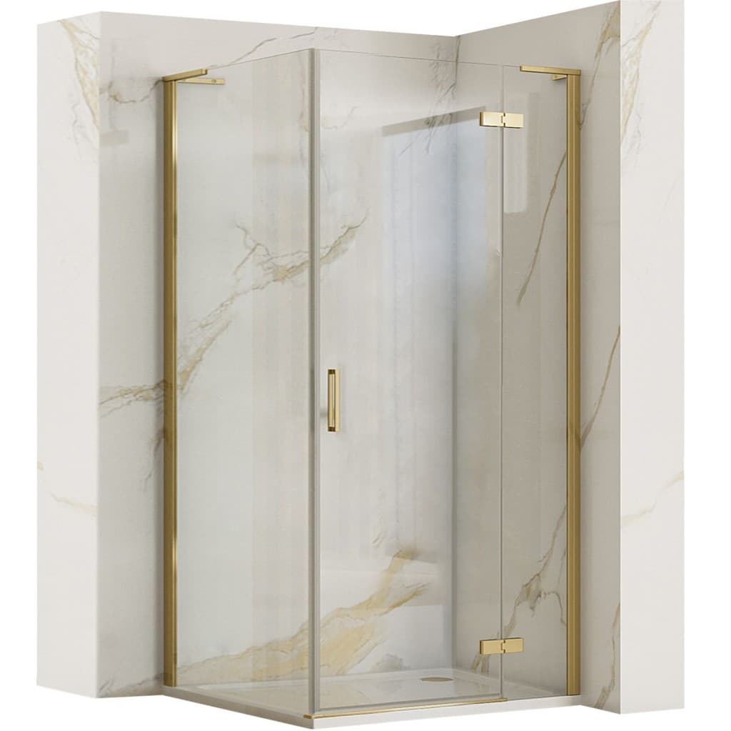 REA/S - Sprchová kabína Hugo 90x90 Gold Brush Dvere: 90 Stena: 90 KPL-K8413