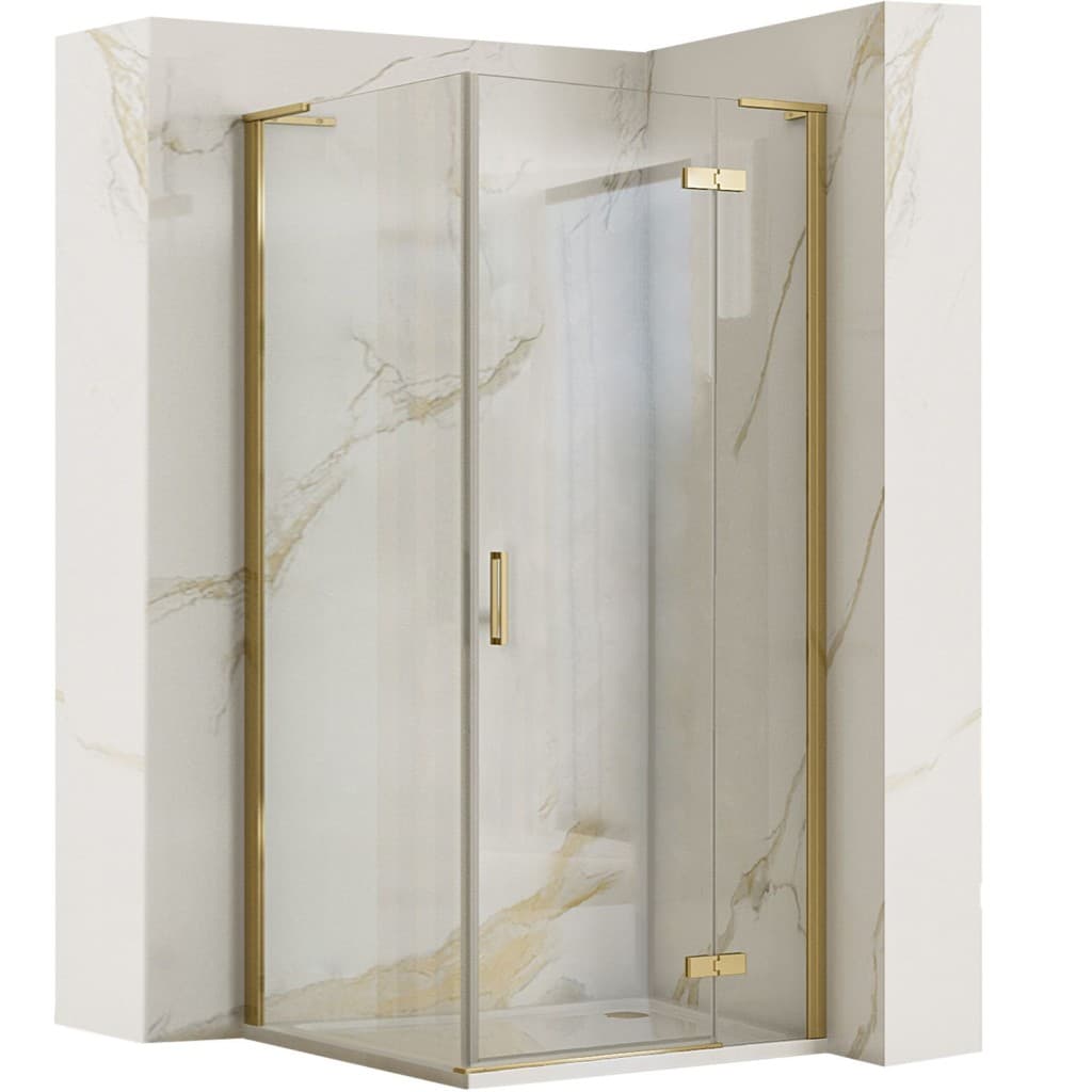 REA/S - Sprchová kabína Hugo 90x80 Gold Brush Dvere: 90 Stena: 80 KPL-K8414 1