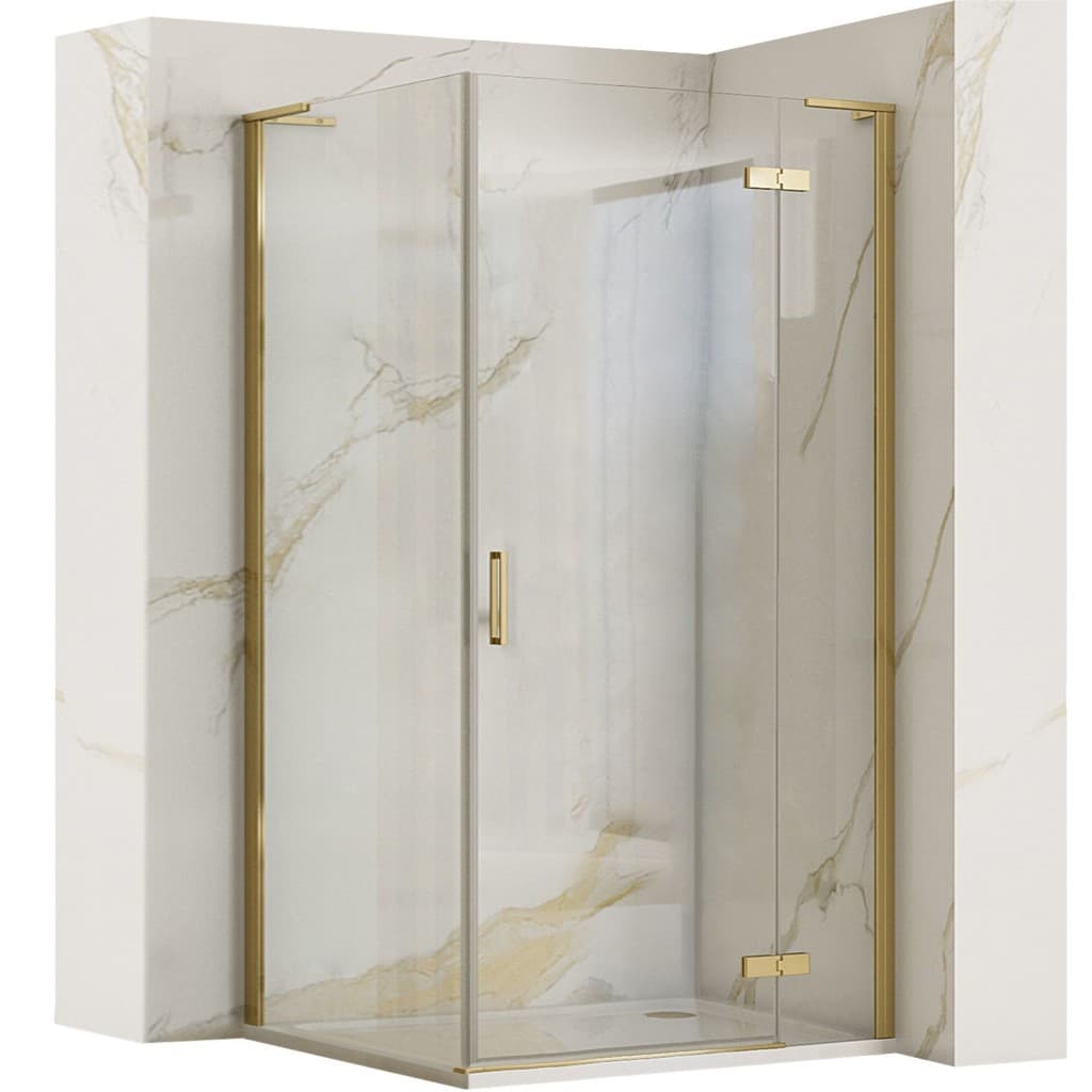 REA/S - Sprchová kabína Hugo 100x80 Gold Brush Dvere: 100 Stena: 80 KPL-K8415