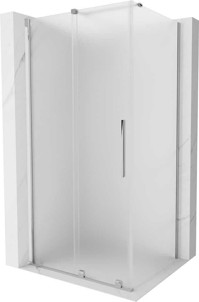 MEXEN/S - Velár sprchovací kút, posuvné dvere 90 x 75, dekor, chróm 871-090-075-31-01 1